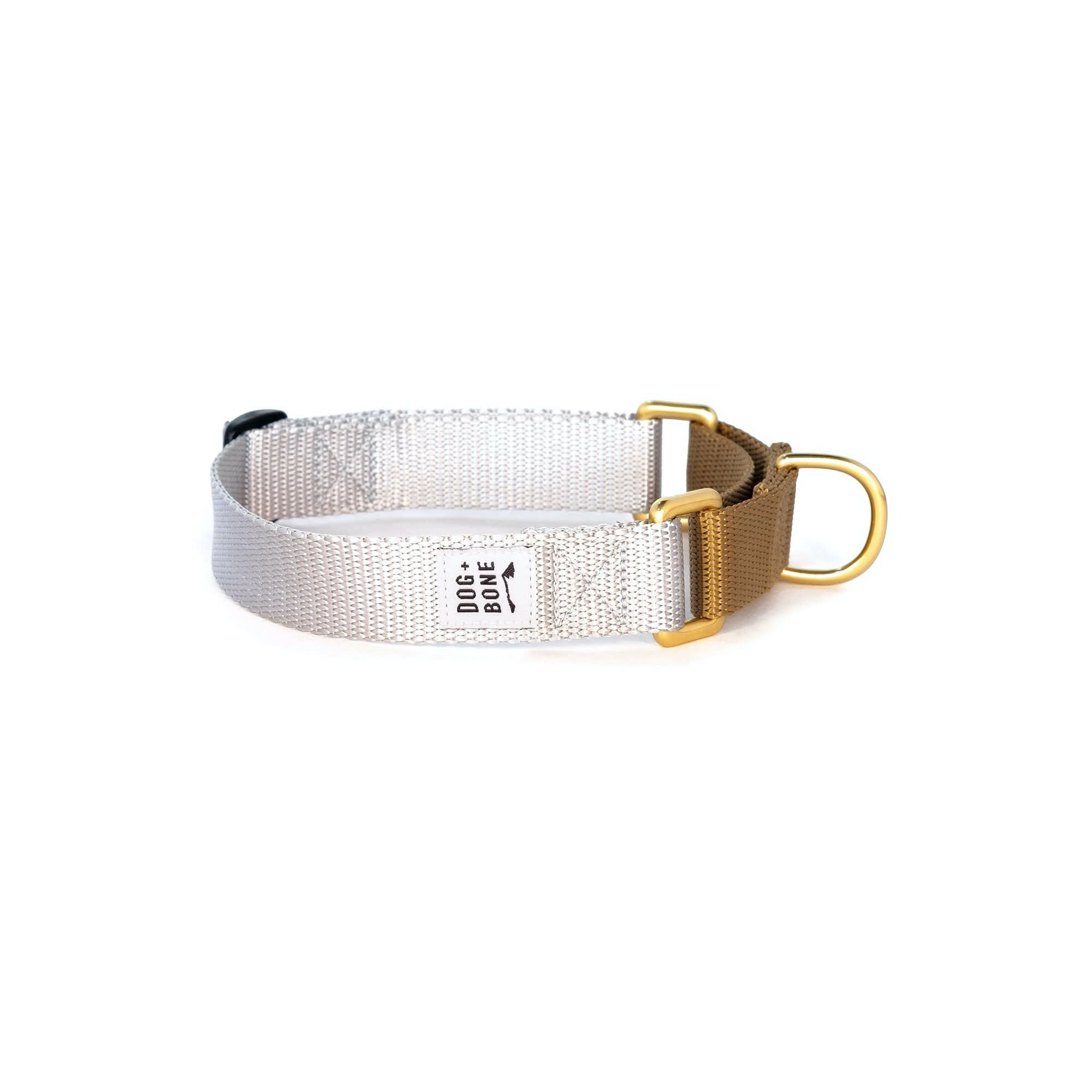 Dog + Bone Martingale Collar, Silver & Gold, Medium Petco