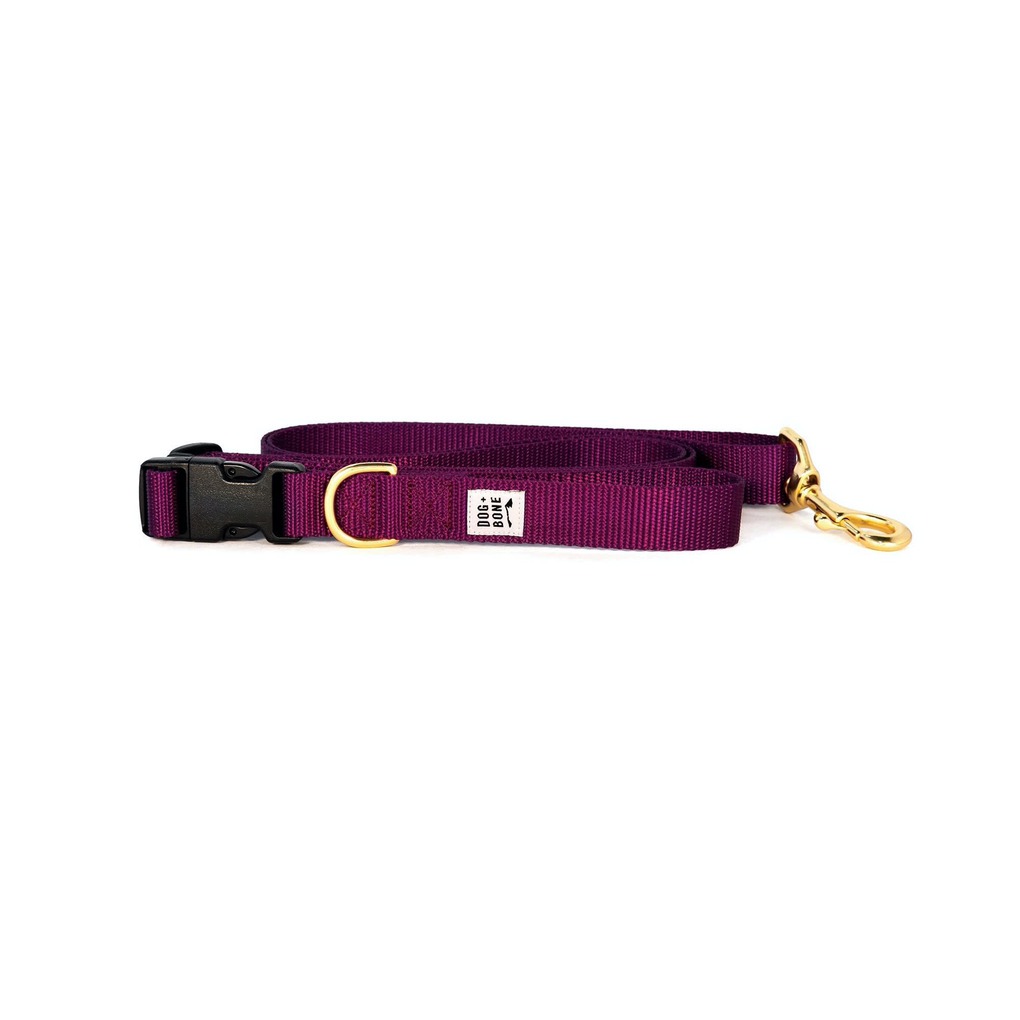 Dog + Bone Purple Adjustable Dog Leash
