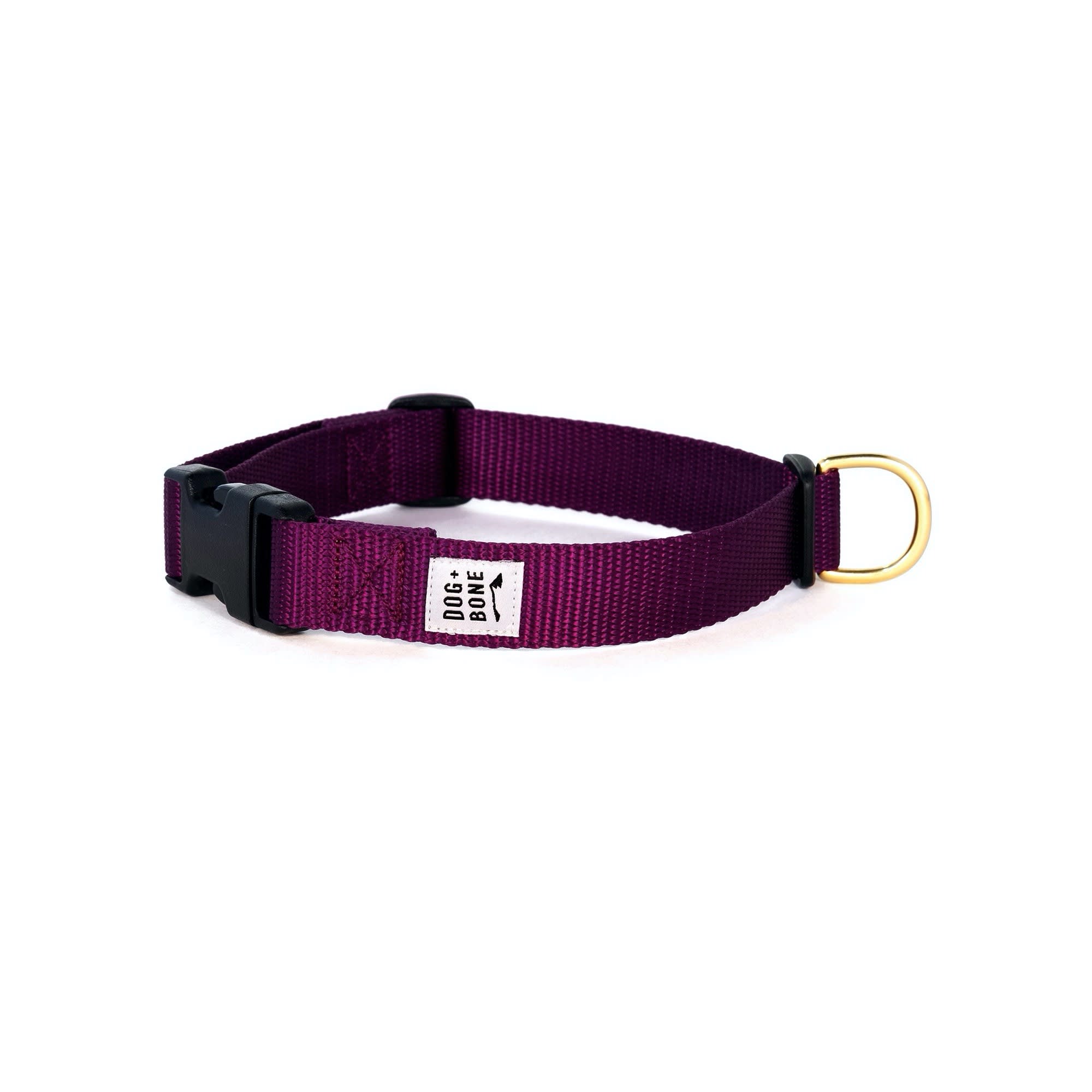 Dog + Bone Purple Snap Dog Collar