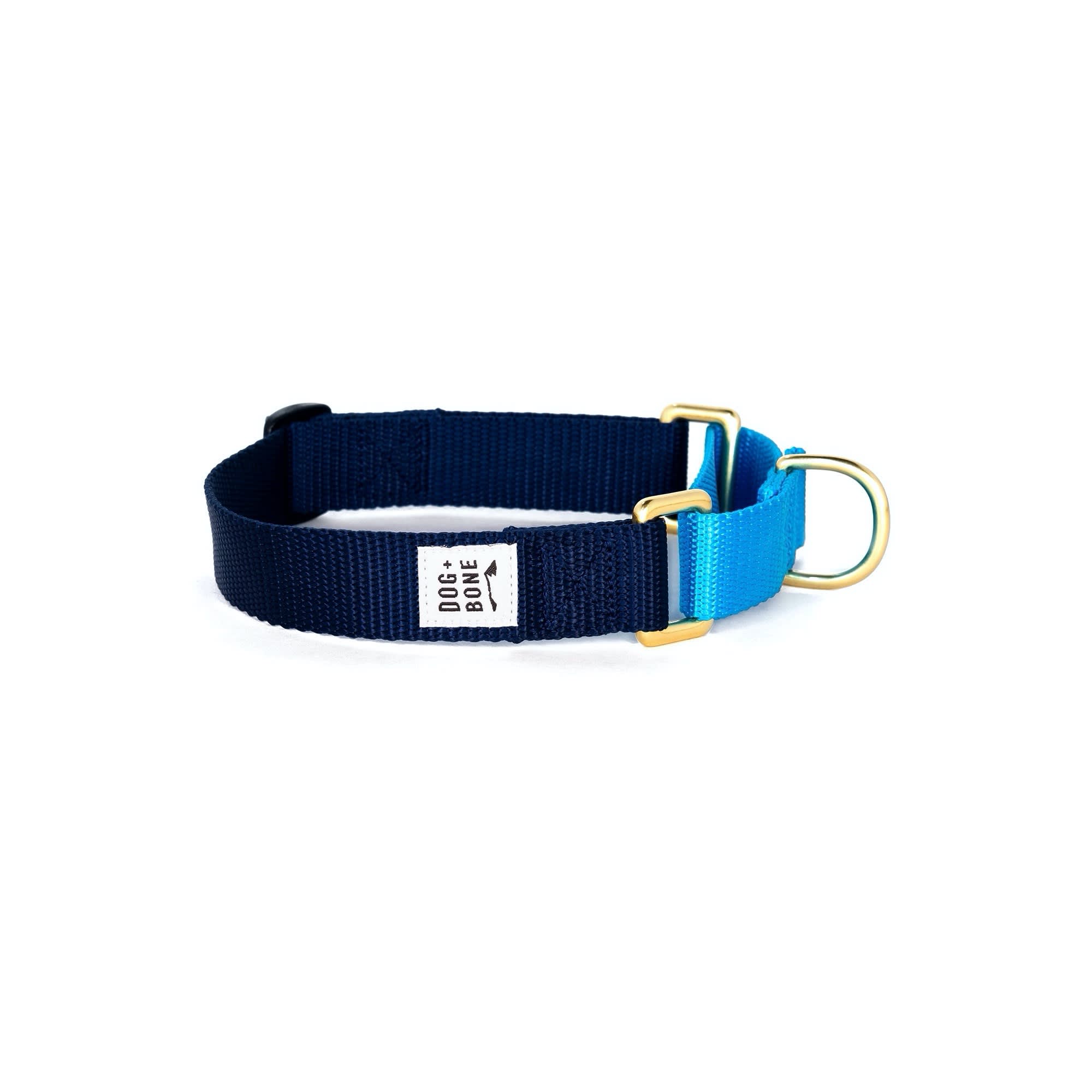 Dog + Bone Martingale Collar, Navy & Blue, Medium Petco