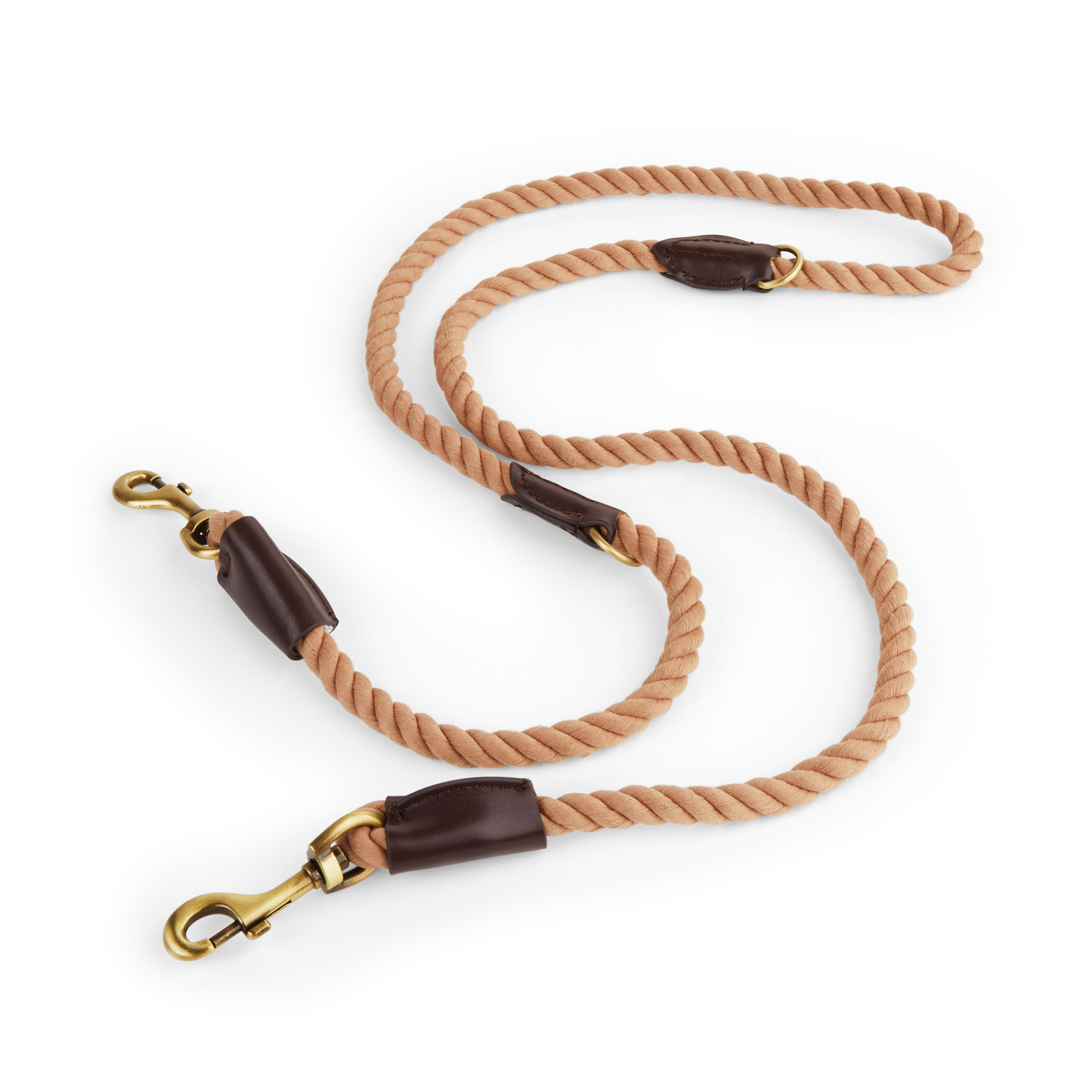 YOULY The Wanderer Multi Purpose Tan Rope Dog Leash 6 ft