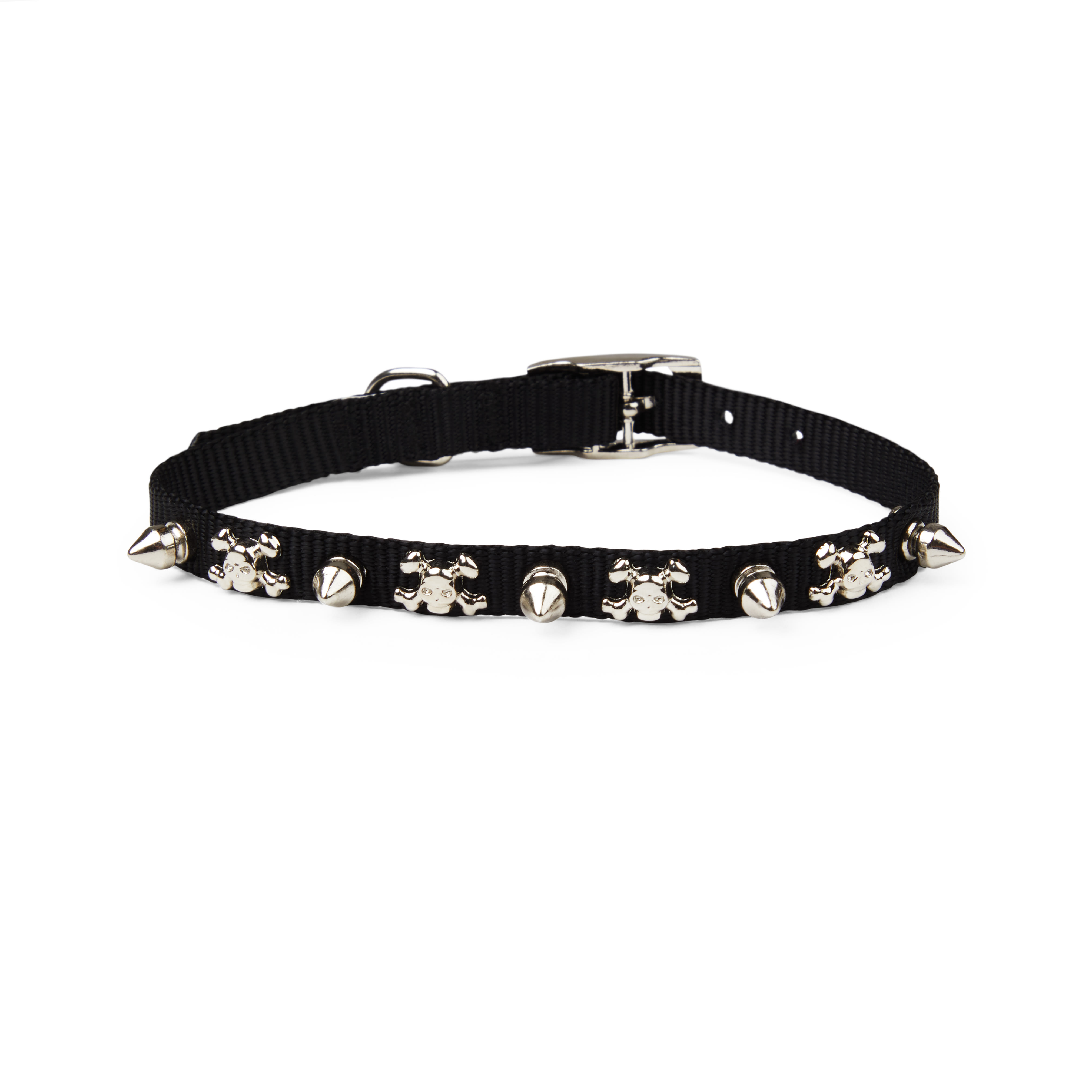 YOULY Black Bling Dog Collar, For Necks 8"10", Medium Petco