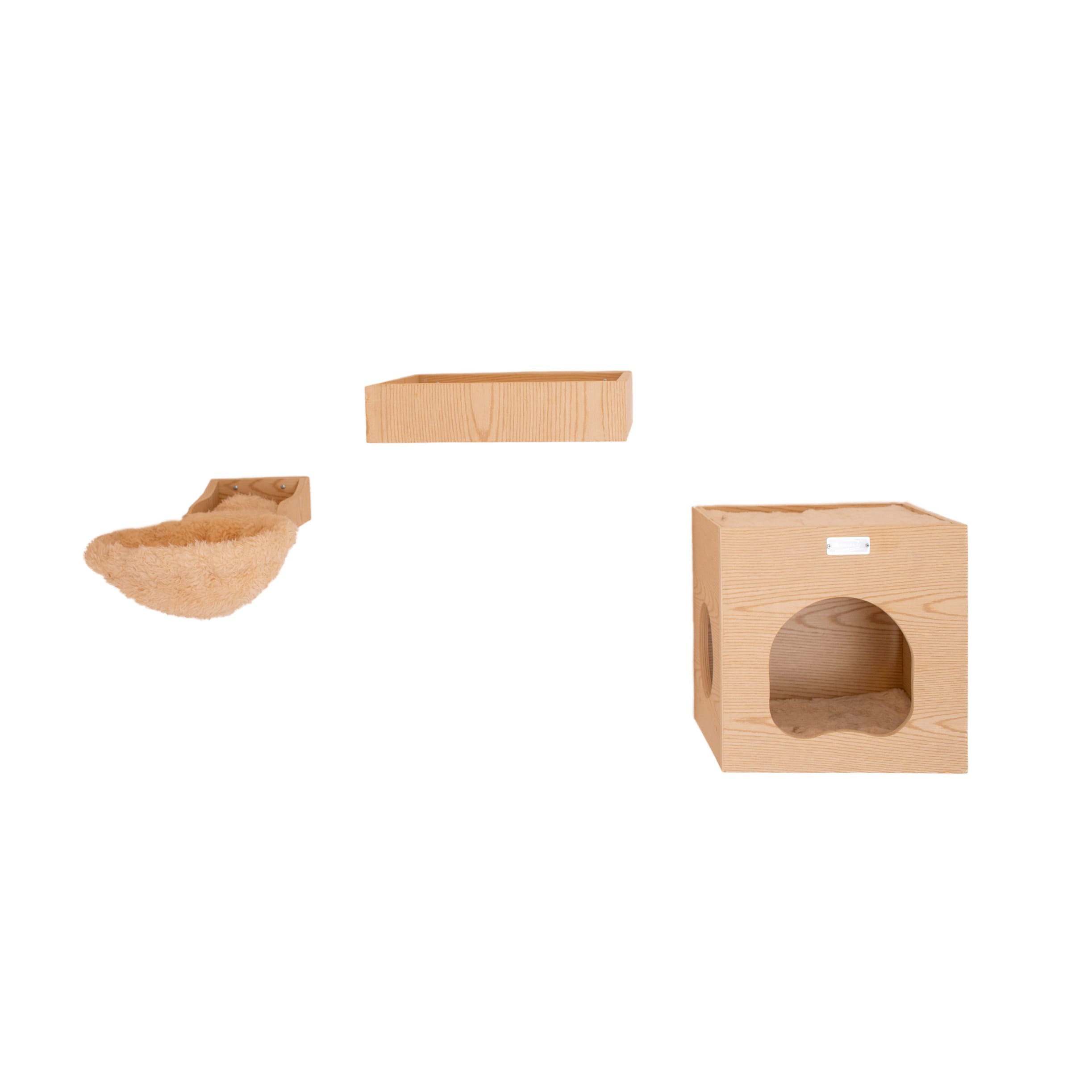 Armarkat Real Wood Model W1907B with Condo, Soft Perch Wall Tree for Cats
