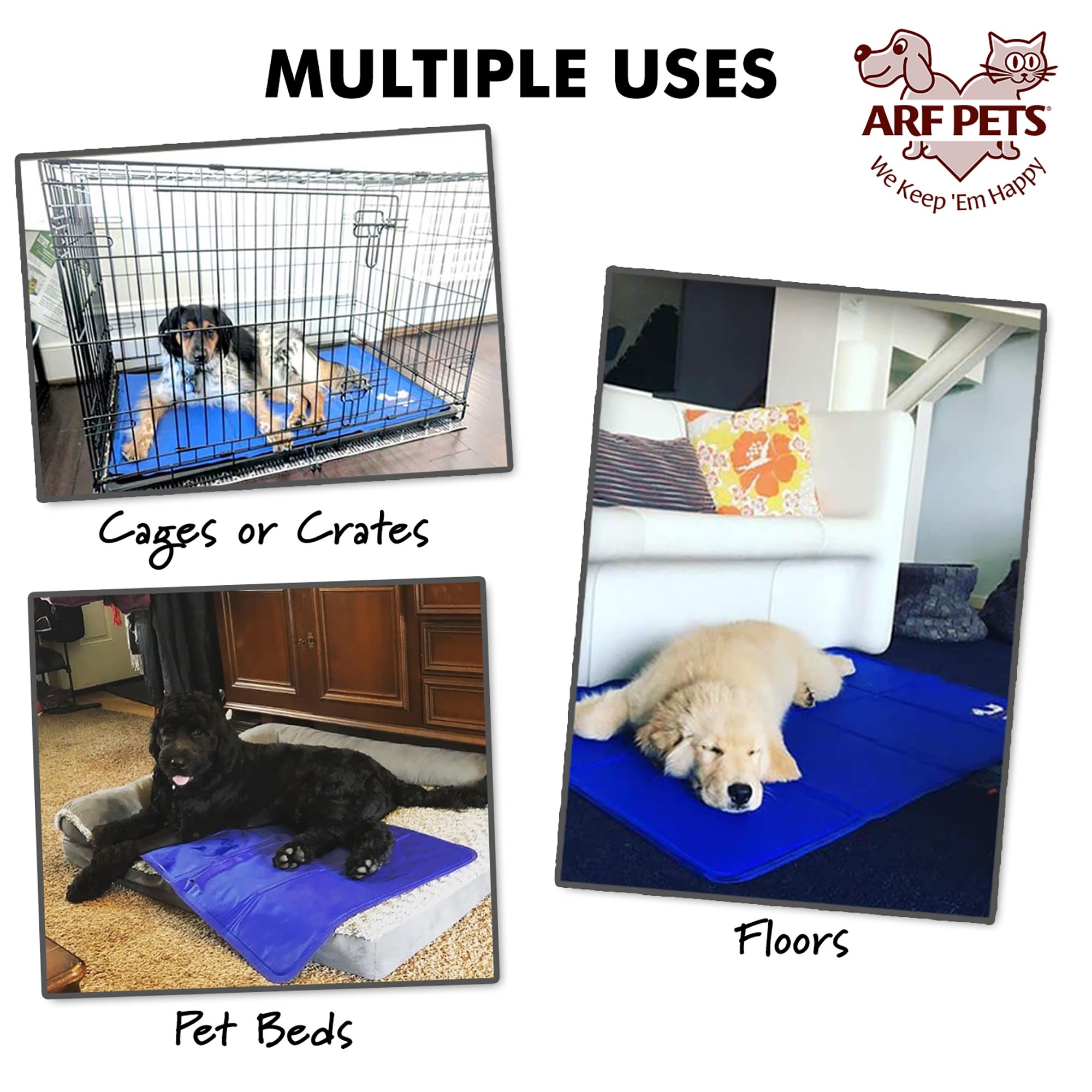ARF Pets Pet Dog Self Cooling Mat Pad for Kennels Crates and Beds