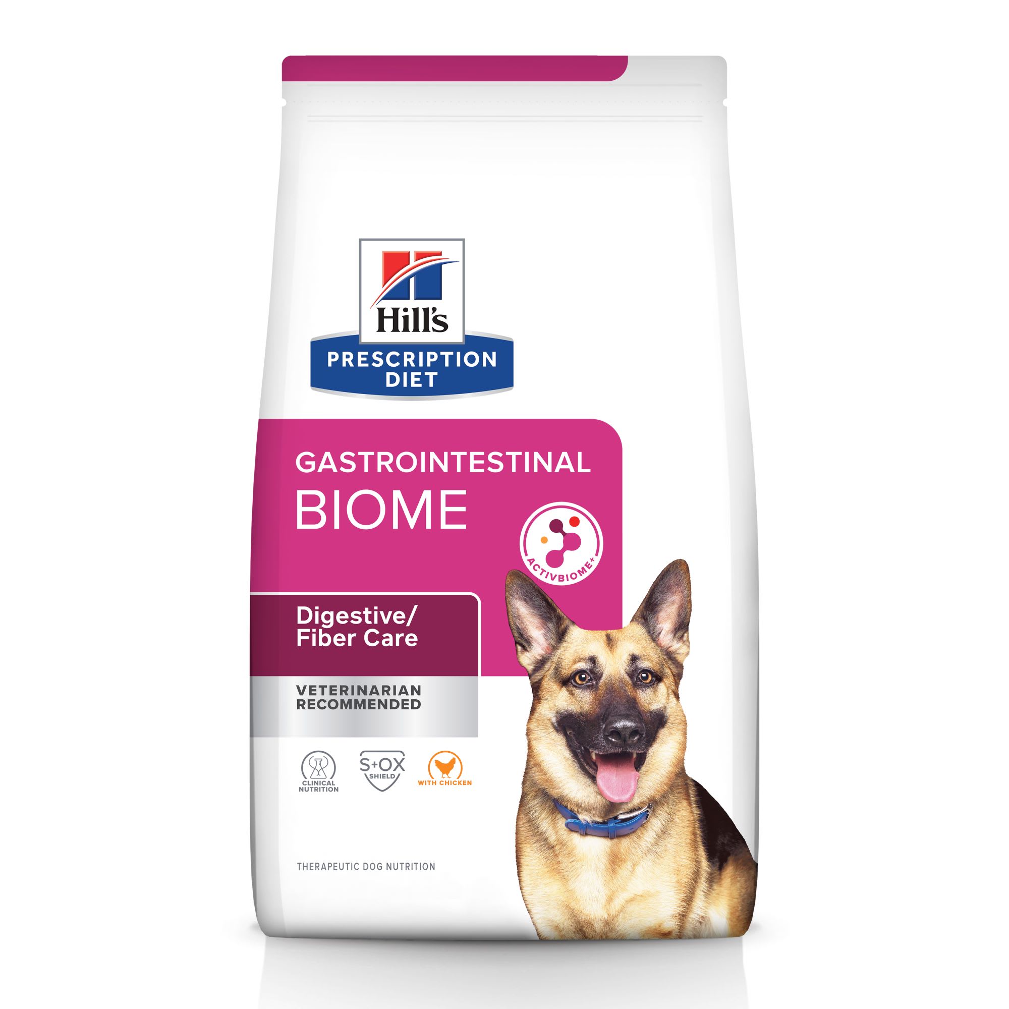Hill's Prescription Diet Gastrointestinal Biome Digestive/Fiber Care with  Chicken Dry Dog food, 27.5 lbs.