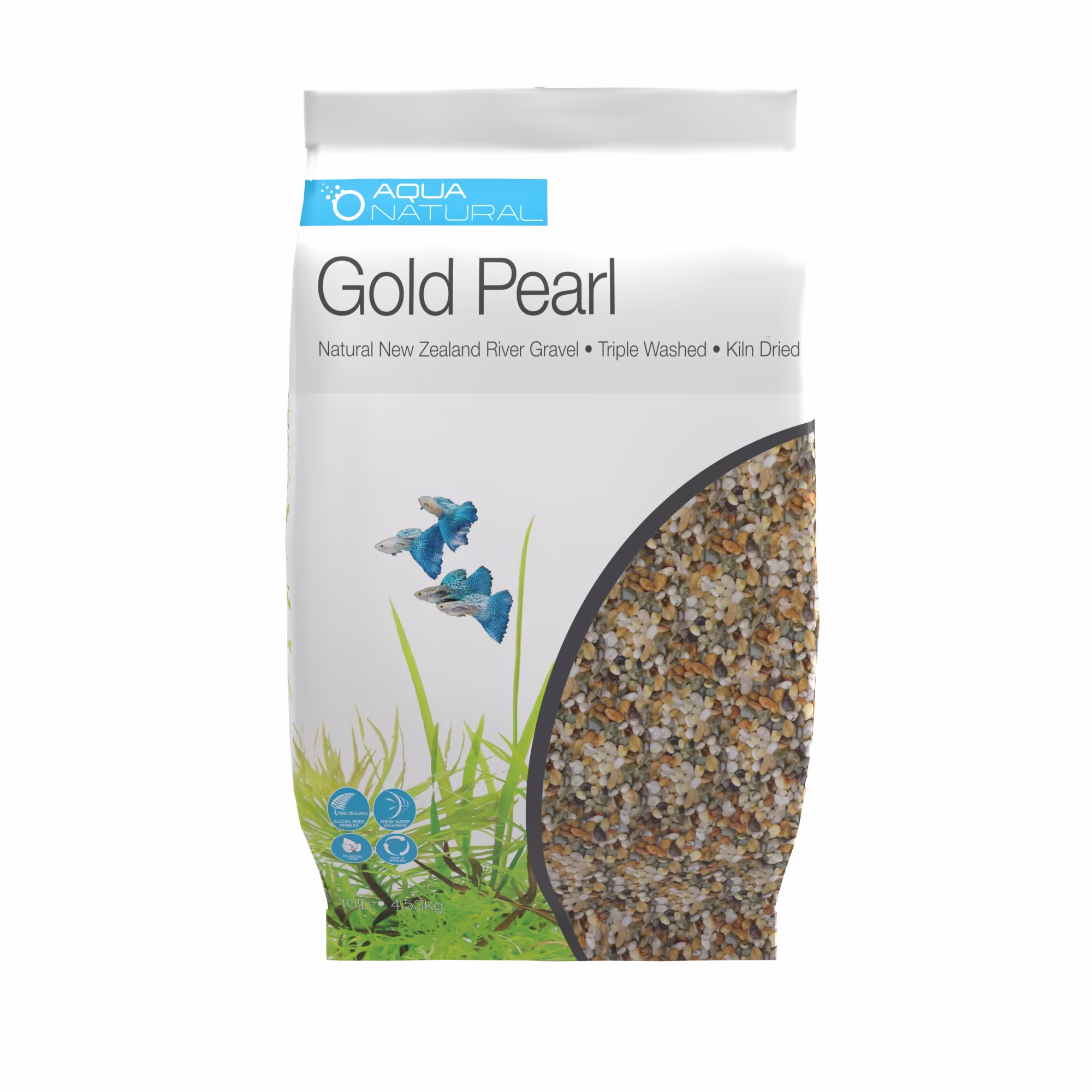 Aqua Natural Gold Pearl Aquarium Gravel 10 lbs