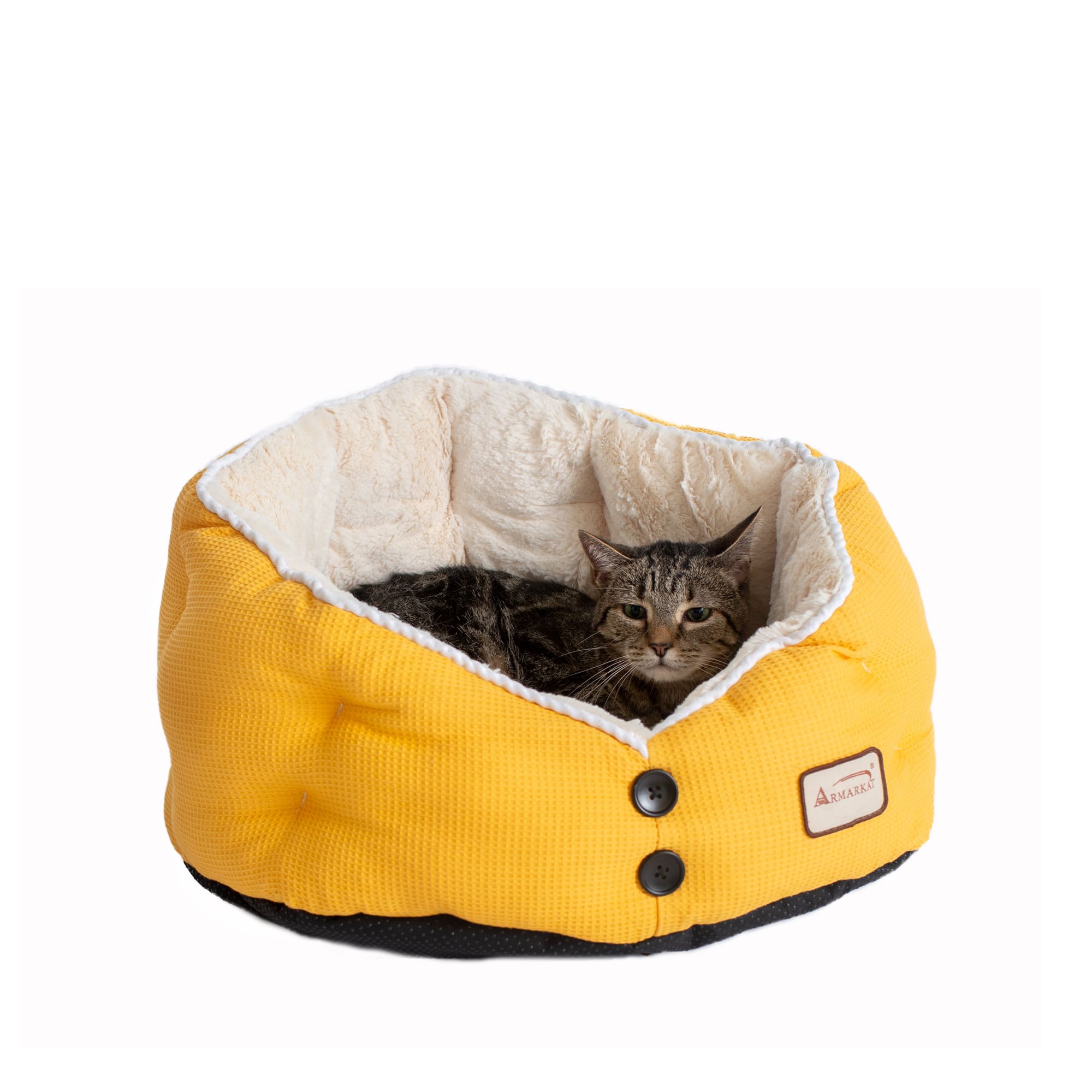 Armarkat Gold Waffle and White Model C75HMB/MH Pet Bed