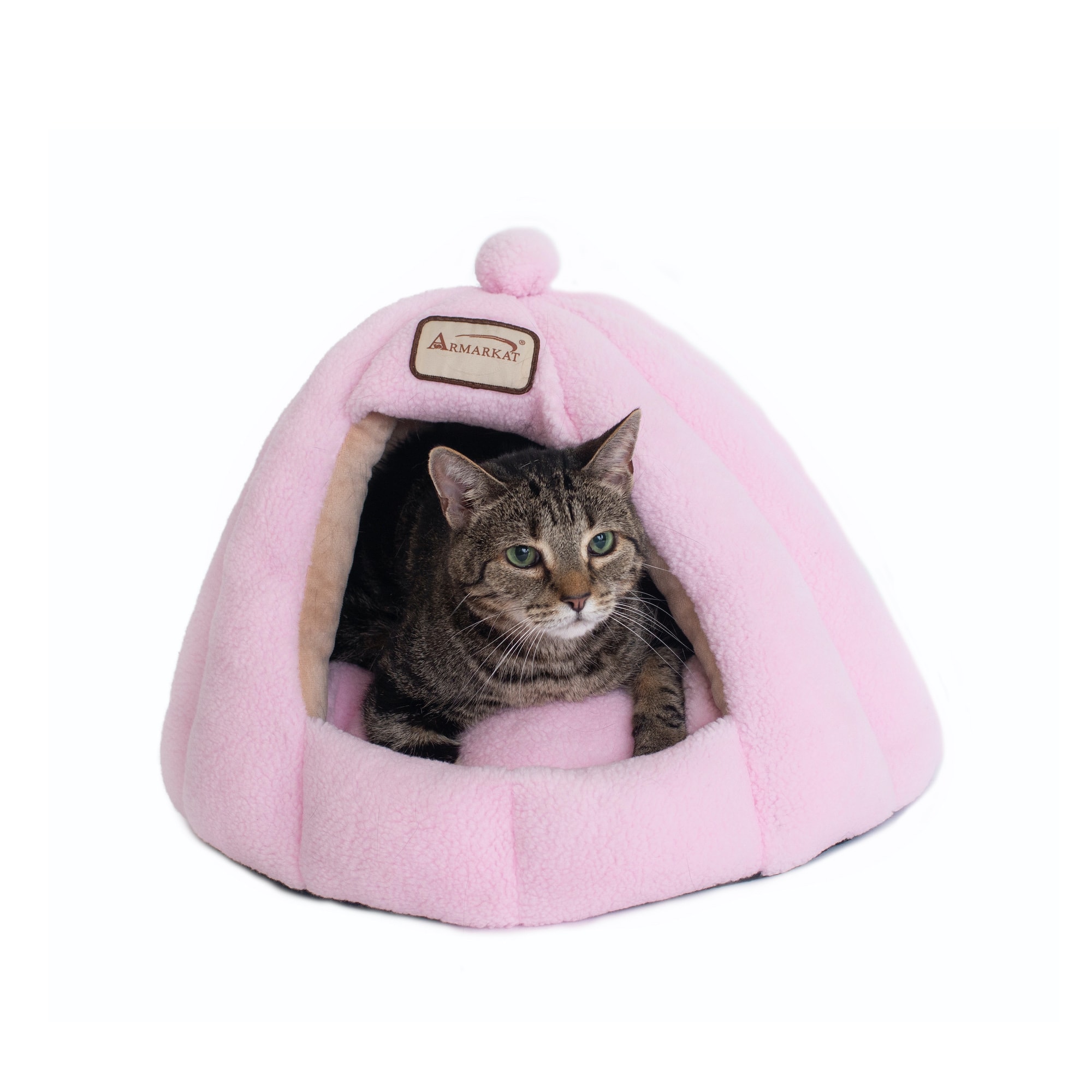 Armarkat Soft Pink Model C95GFS Cat Bed, 18" L X 18" W X 16" H Petco