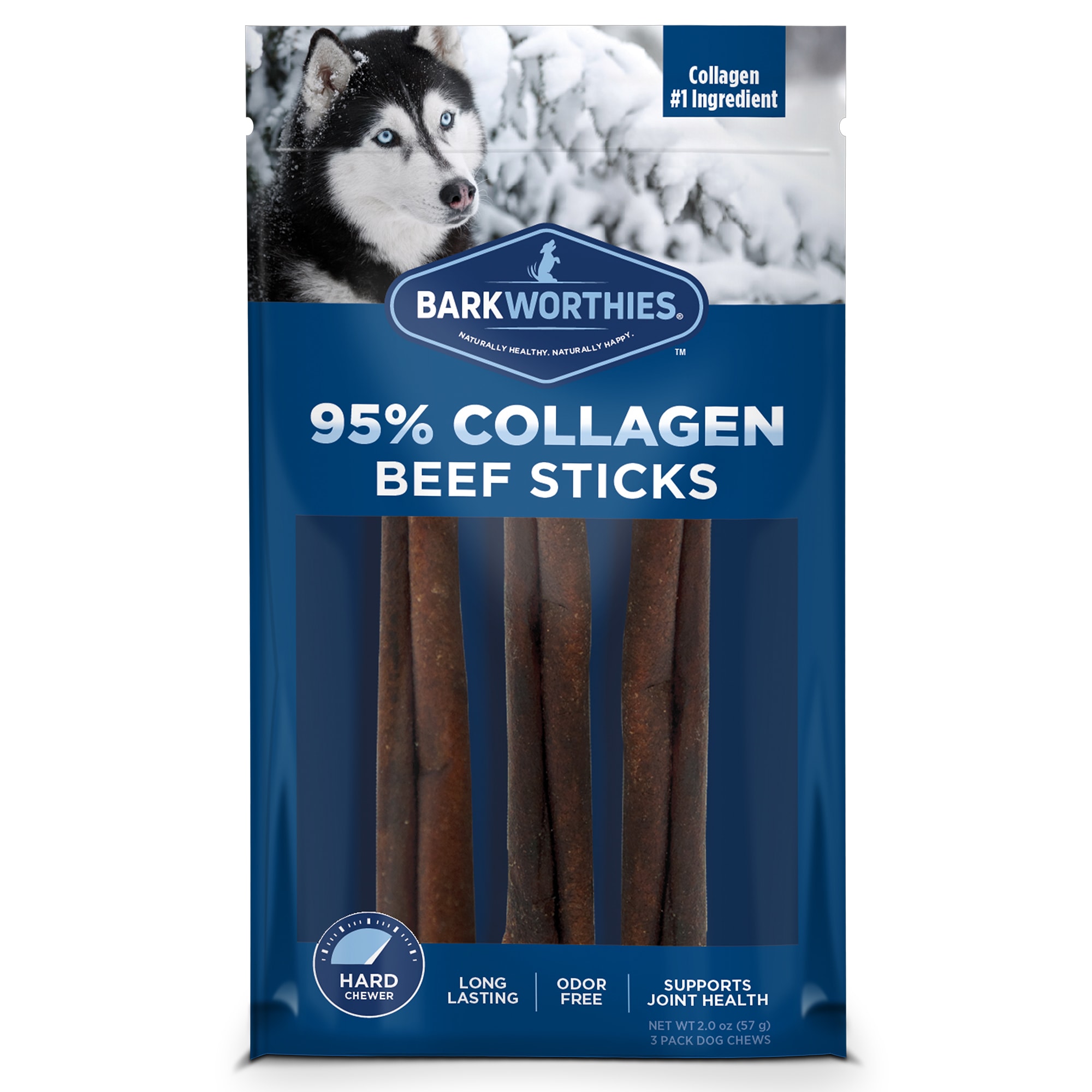 Barkworthies Beef Collagen Sticks for Dogs, Pack of 3 | Petco
