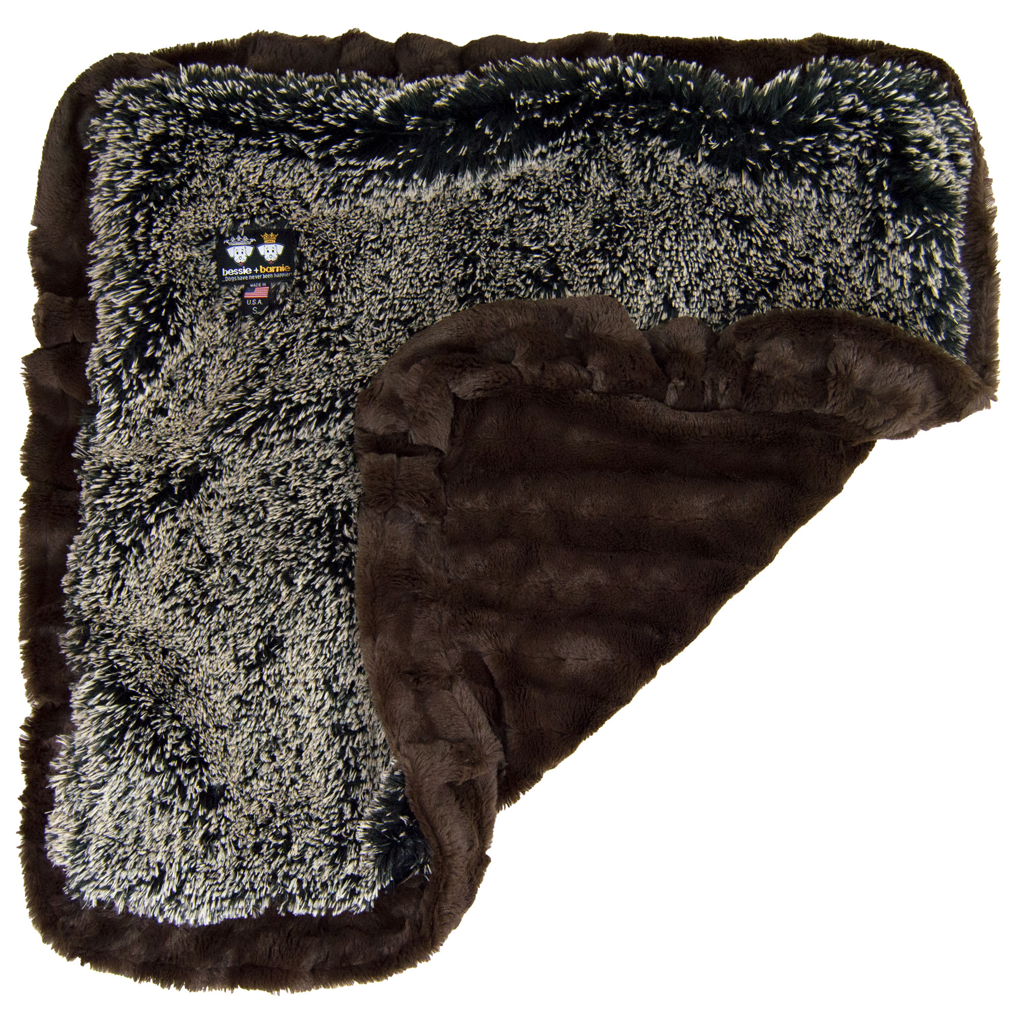 Bessie and Barnie Super Plush Faux Fur Ultra Soft Reversible Pet Blanket,  20