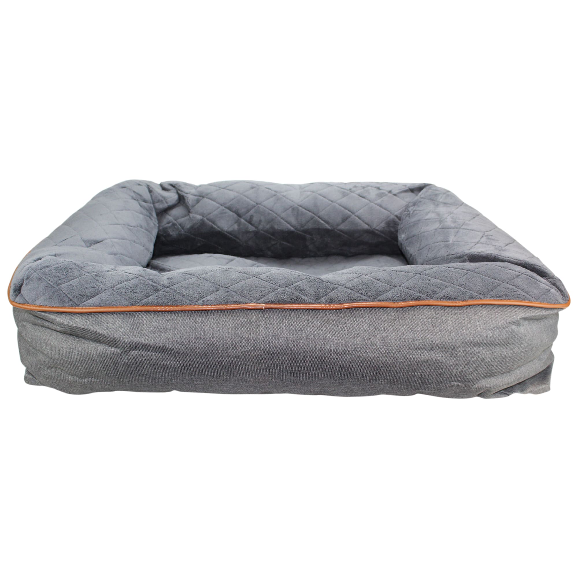 Be One Breed Memory Foam Snuggle Dog Bed 32"x28" Gray
