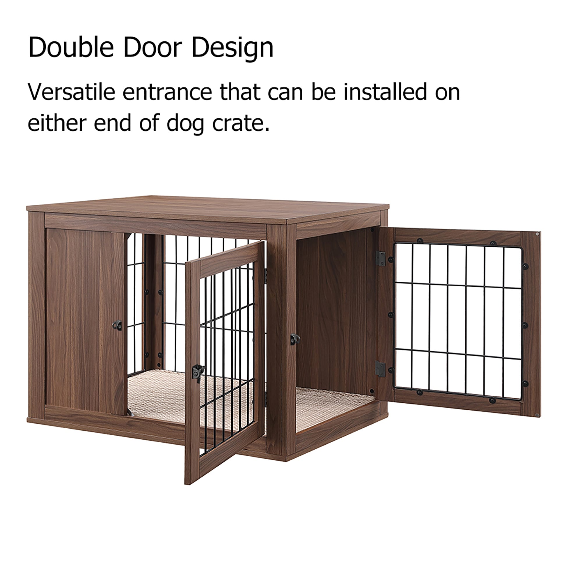 36 double door outlet folding crate top paw