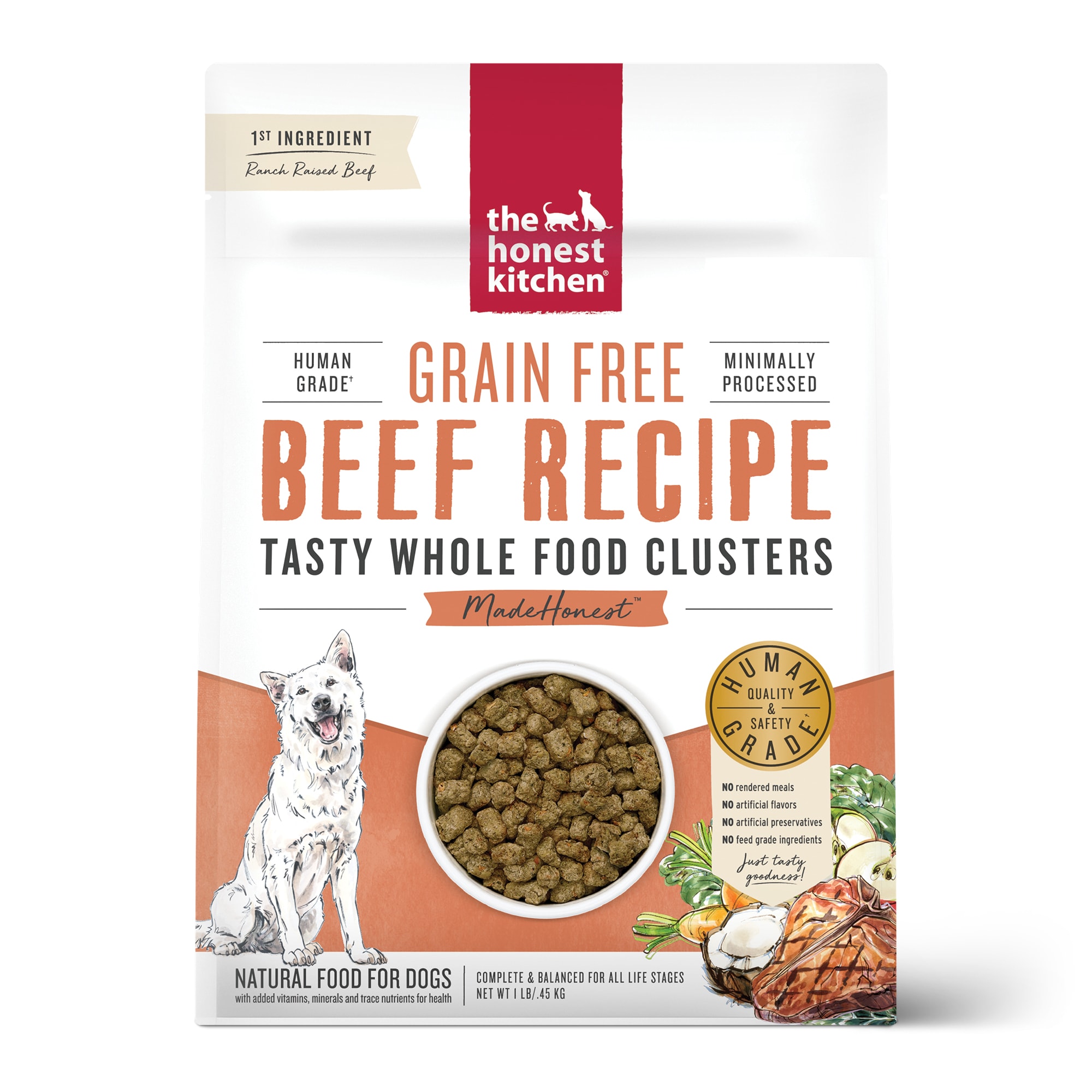 The Honest Kitchen Whole Food Clusters Grain Free Beef Dry Dog Food 5 lbs. Petco