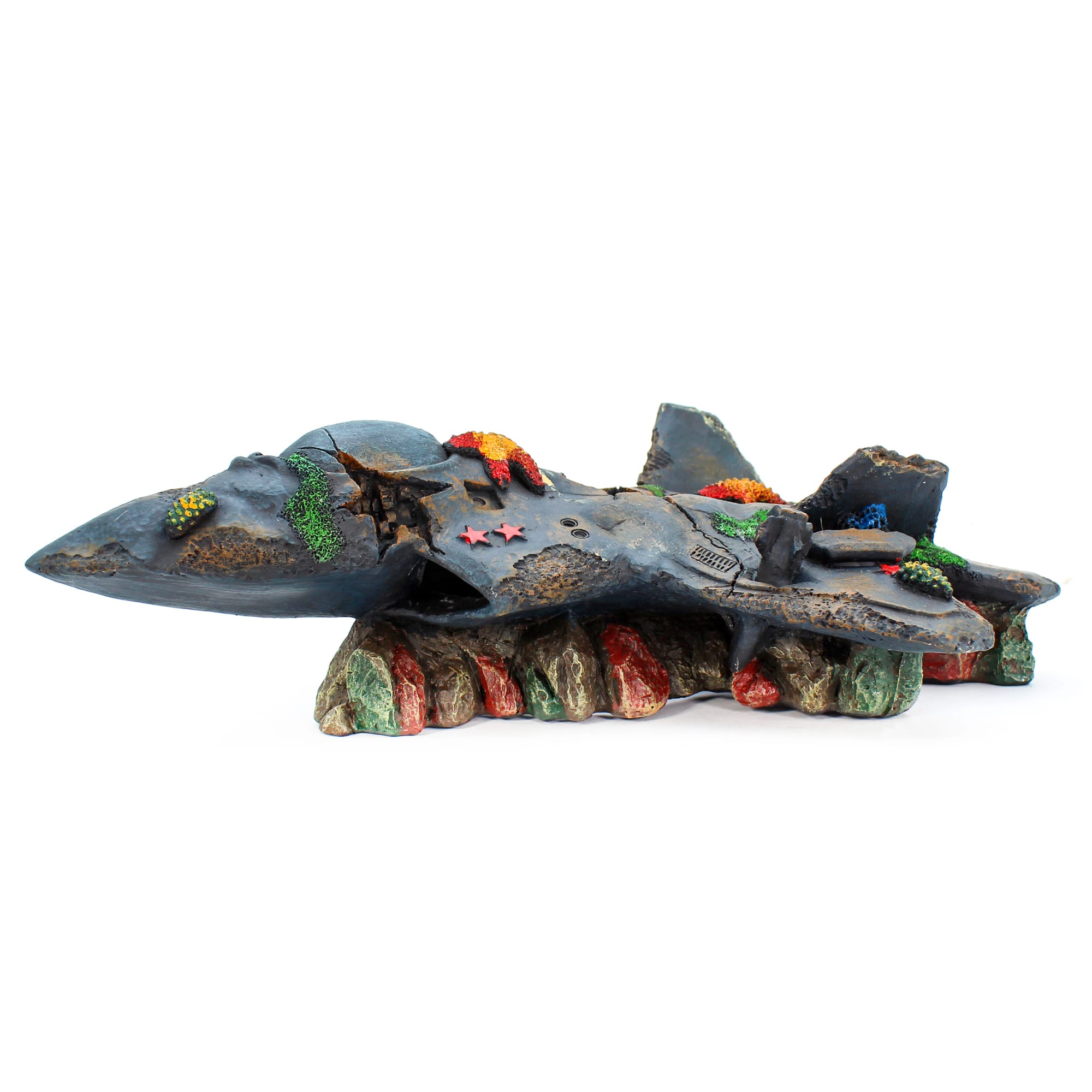 Penn Plax Fighter Jet Wreck Aquatic Decor