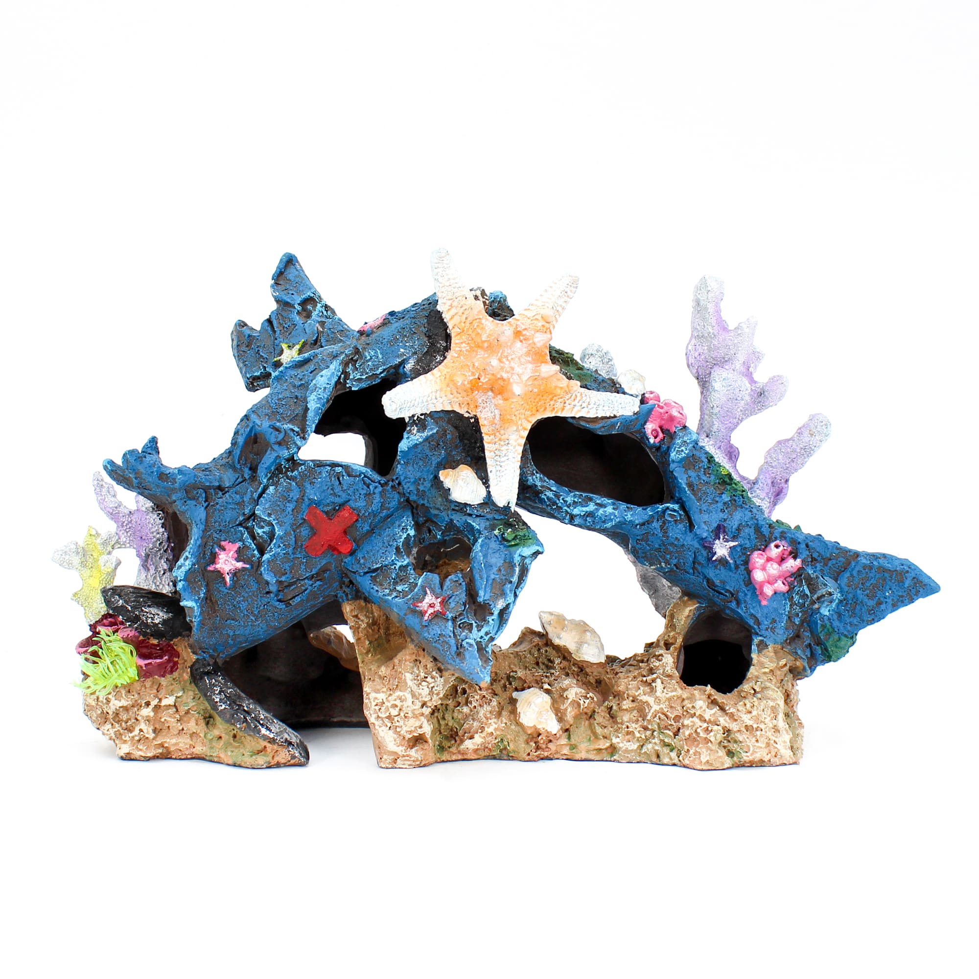 P5102782 Penn Plax Blue Plane Coral Scape Aquatic Decor sku P5102782