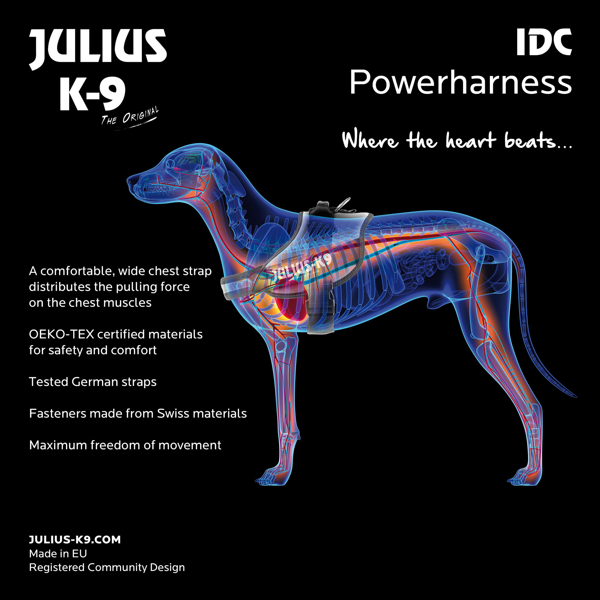 Julius K9 Red Dog Harness 3X Small Petco