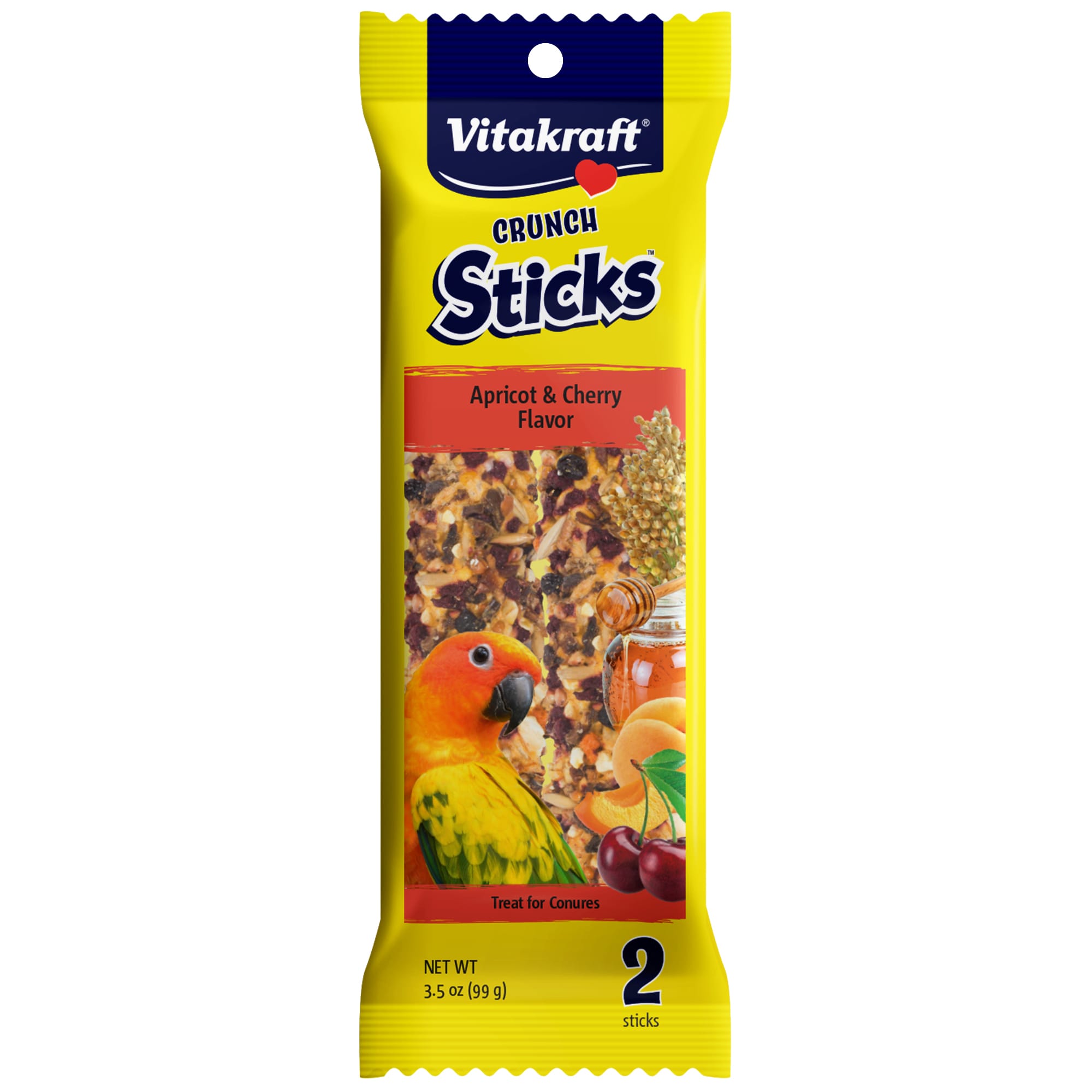 Vitakraft Crunch Sticks Apricot & Cherry Flavor Treat