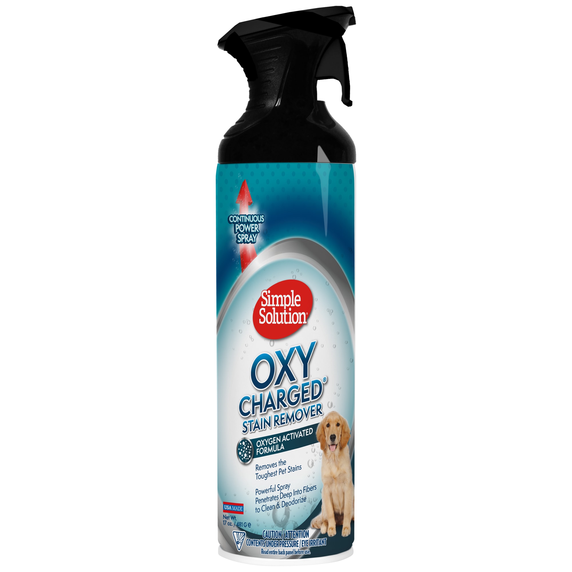 Simple solution oxy charged shop stain and odor remover