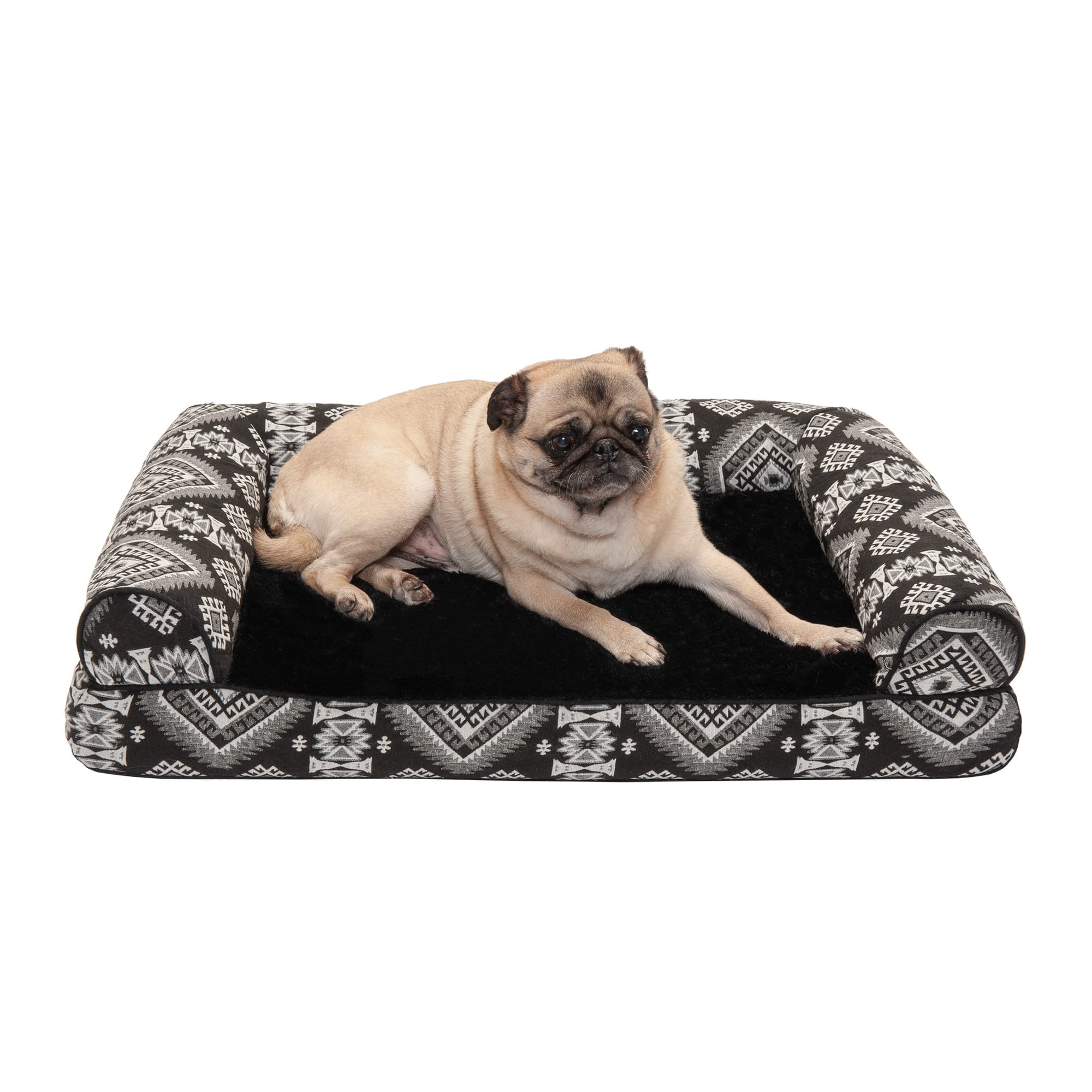 FurHaven Southwest Kilim Orthopedic Sofa Pet Bed, 30" L X 20" W X 6.25