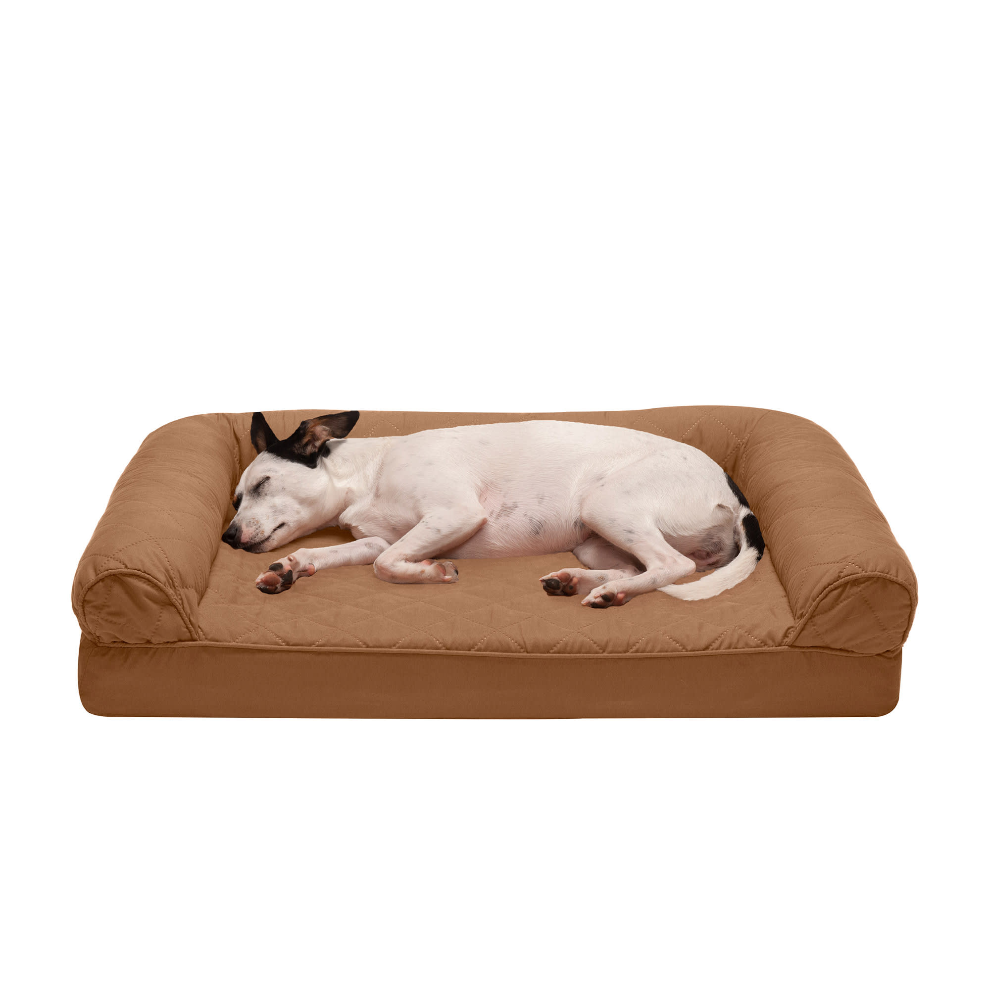 FurHaven Quilted Full Support Sofa Pet Bed, 30" L X 20" W X 6.25" H