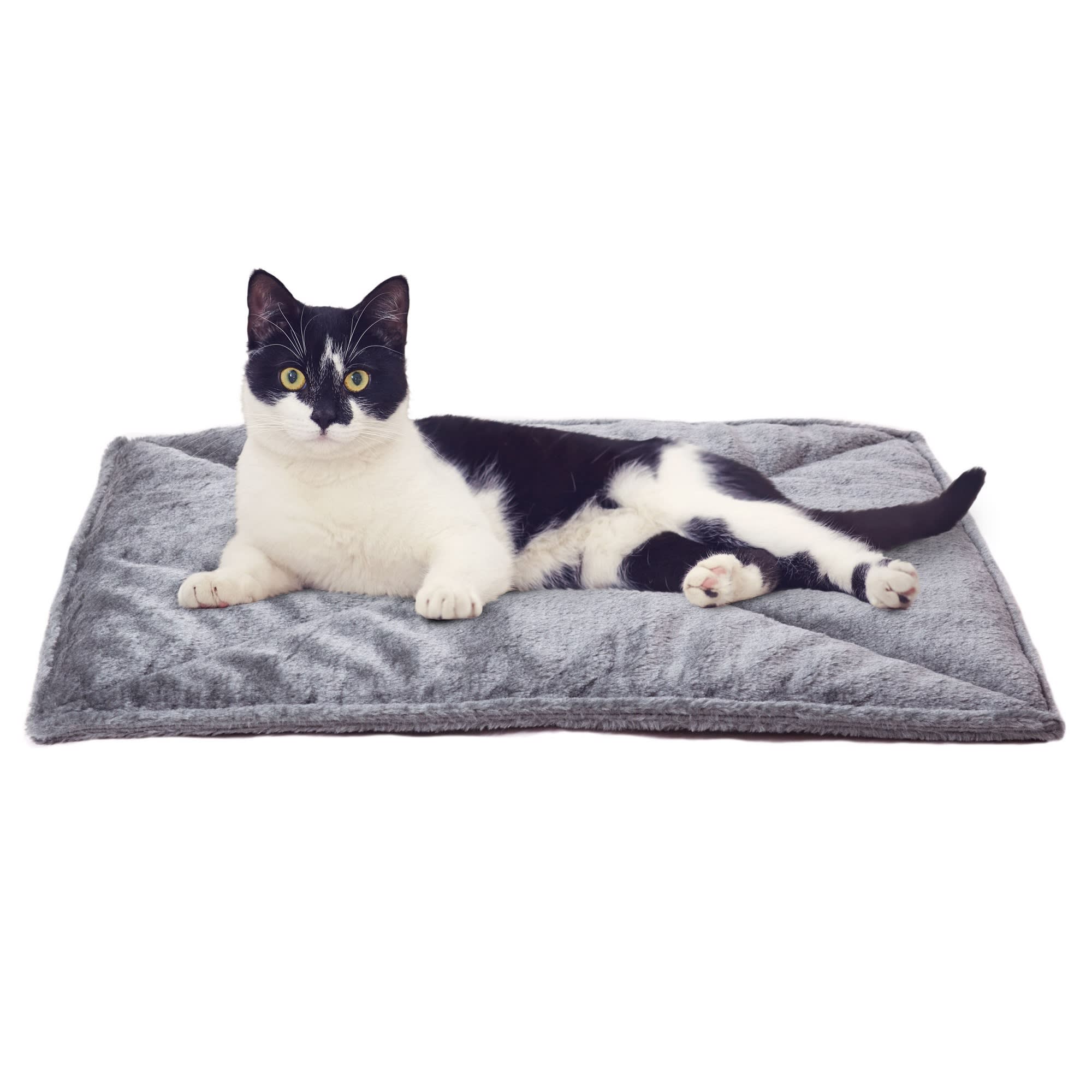 FurHaven Gray ThermaNAP Faux Fur Self-Warming Pet Bed Mat, 22