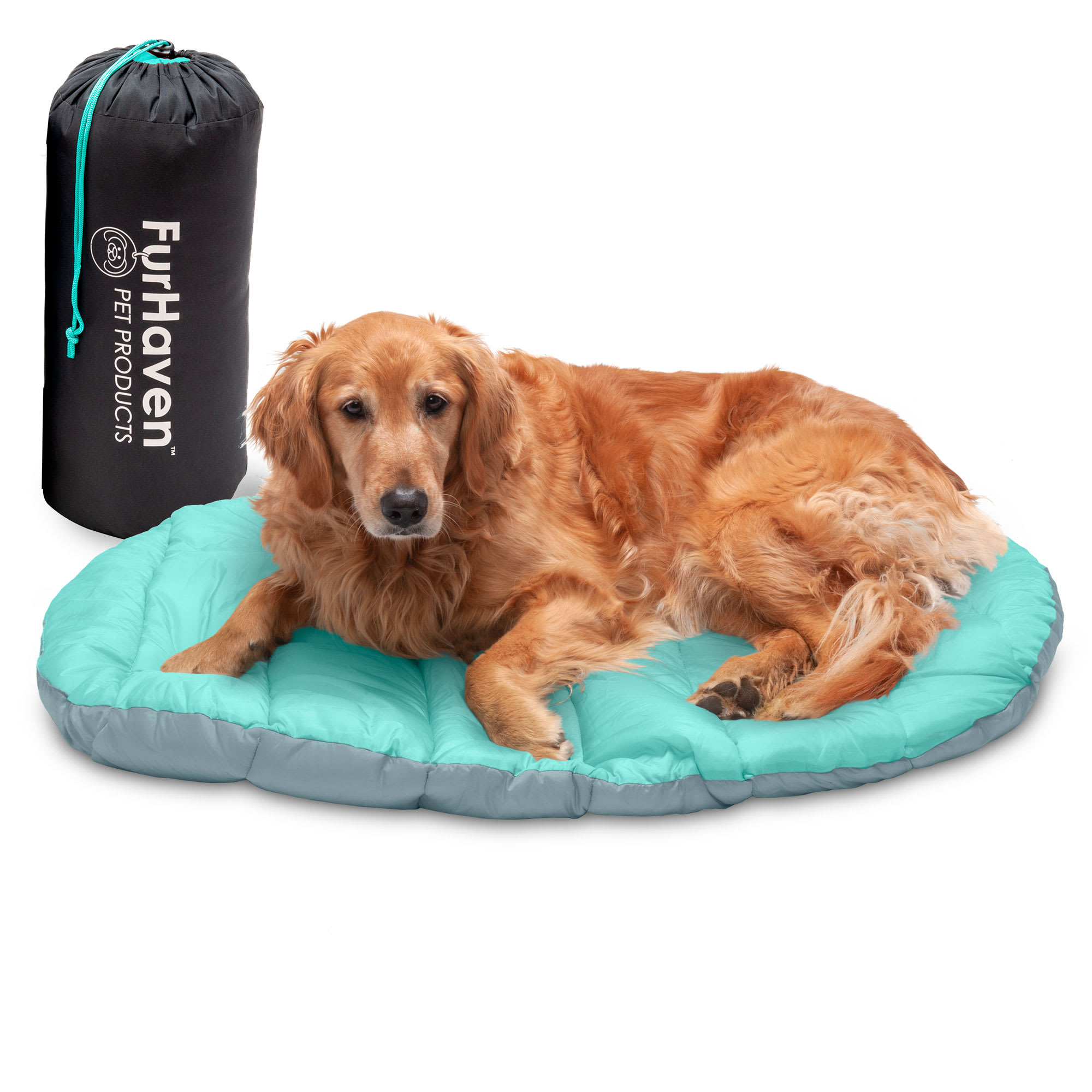 FurHaven Portable Dog Bed Travel Sack Blue 34 x26