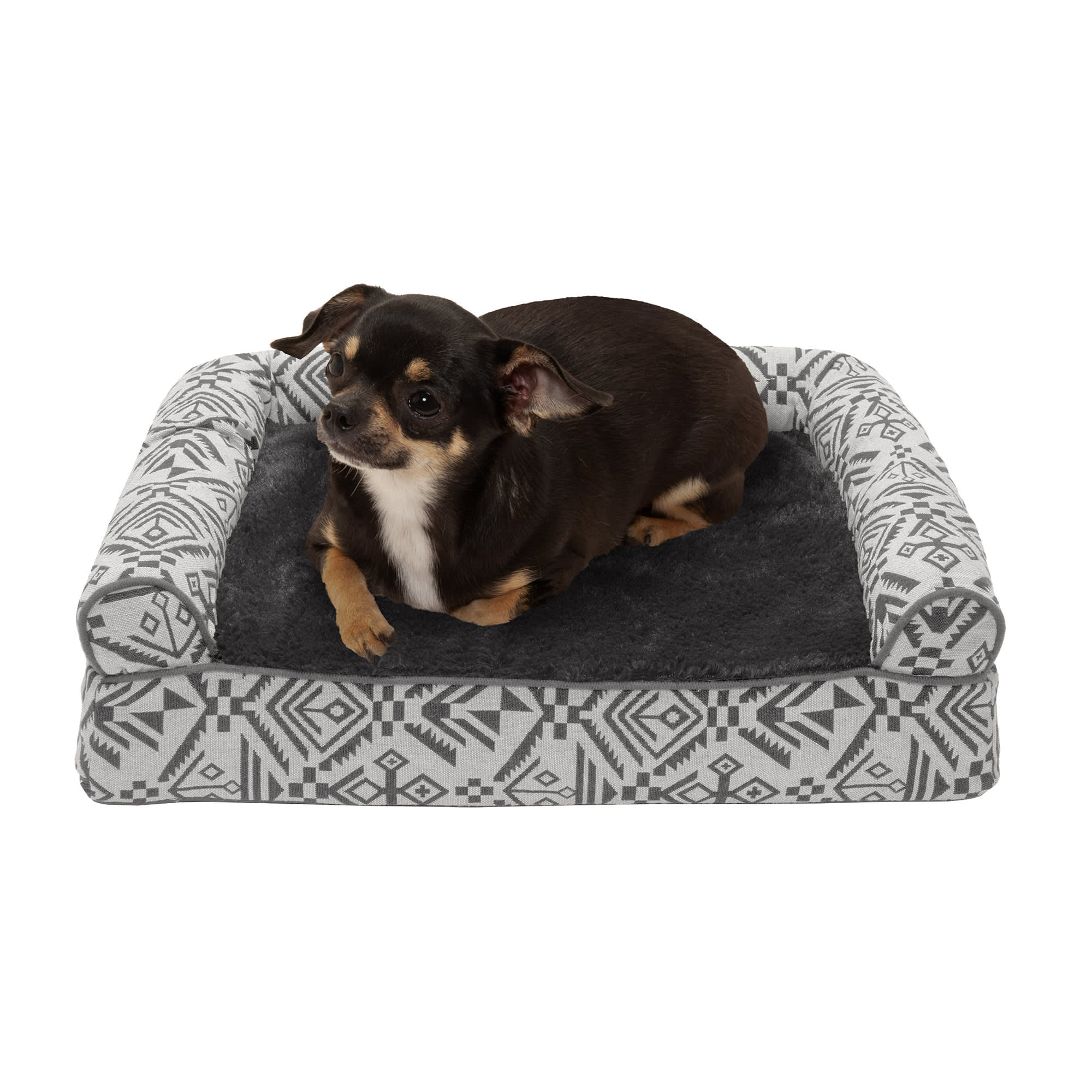 FurHaven Kilim Orthopedic Sofa Pet Bed for Small Dogs & Cats