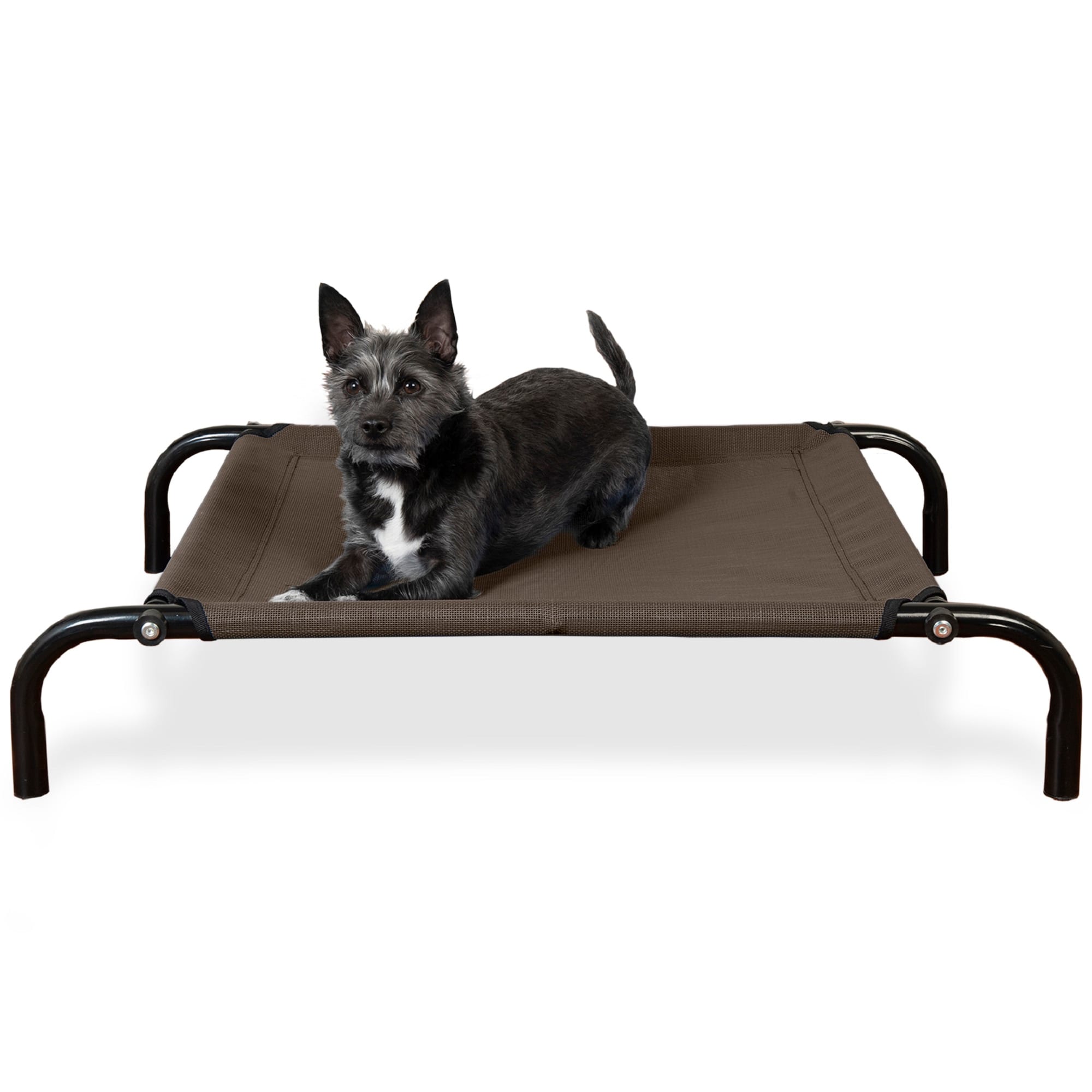 FurHaven Elevated Pet Cot Bed Espresso, Reinforced & Comfy