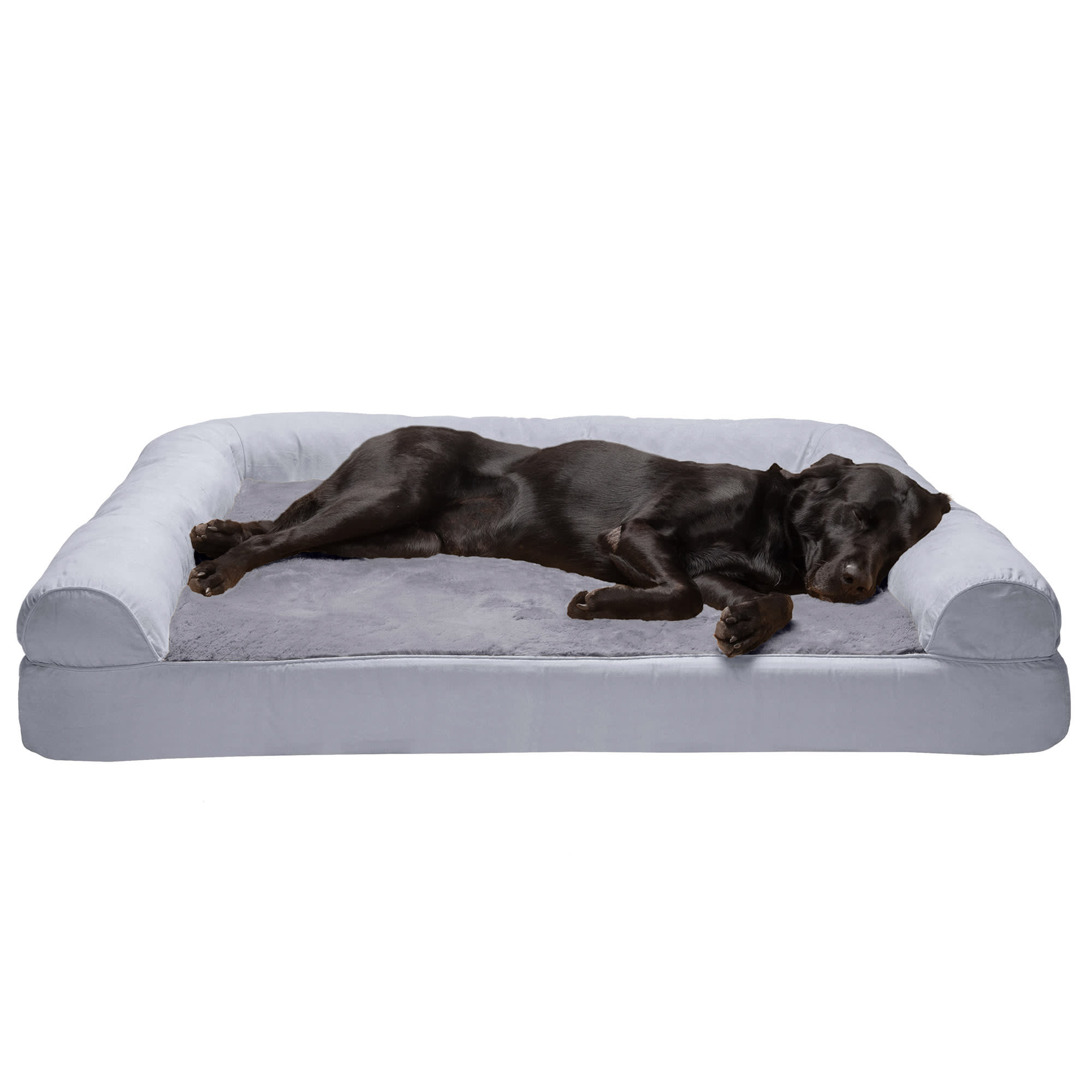 FurHaven Plush & Suede Full Support Sofa Pet Bed, 53