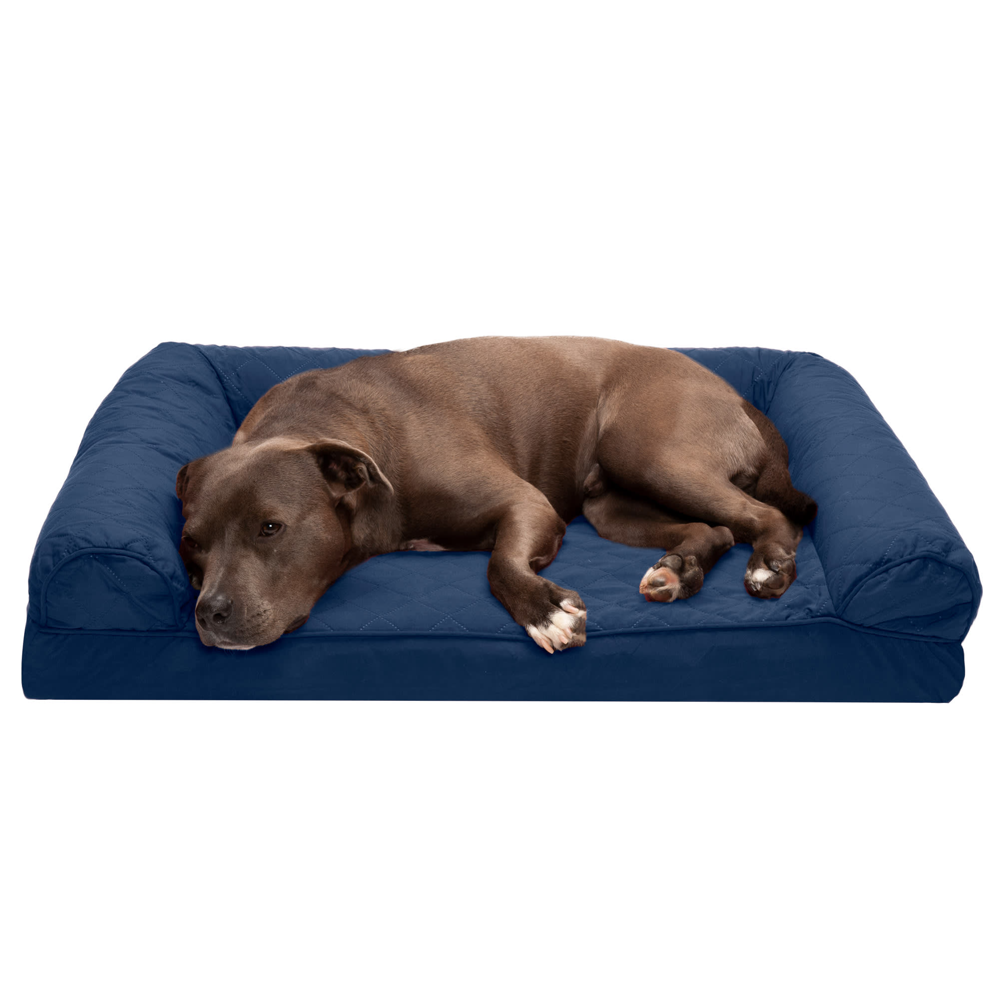 FurHaven Quilted Full Support Sofa Pet Bed, 36" L X 27" W X 6.5" H
