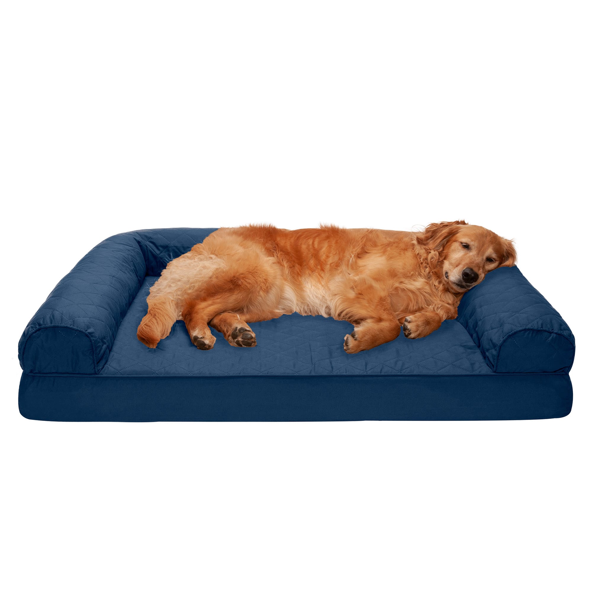 FurHaven Quilted Full Support Sofa Pet Bed, 36" L X 27" W X 6.5" H