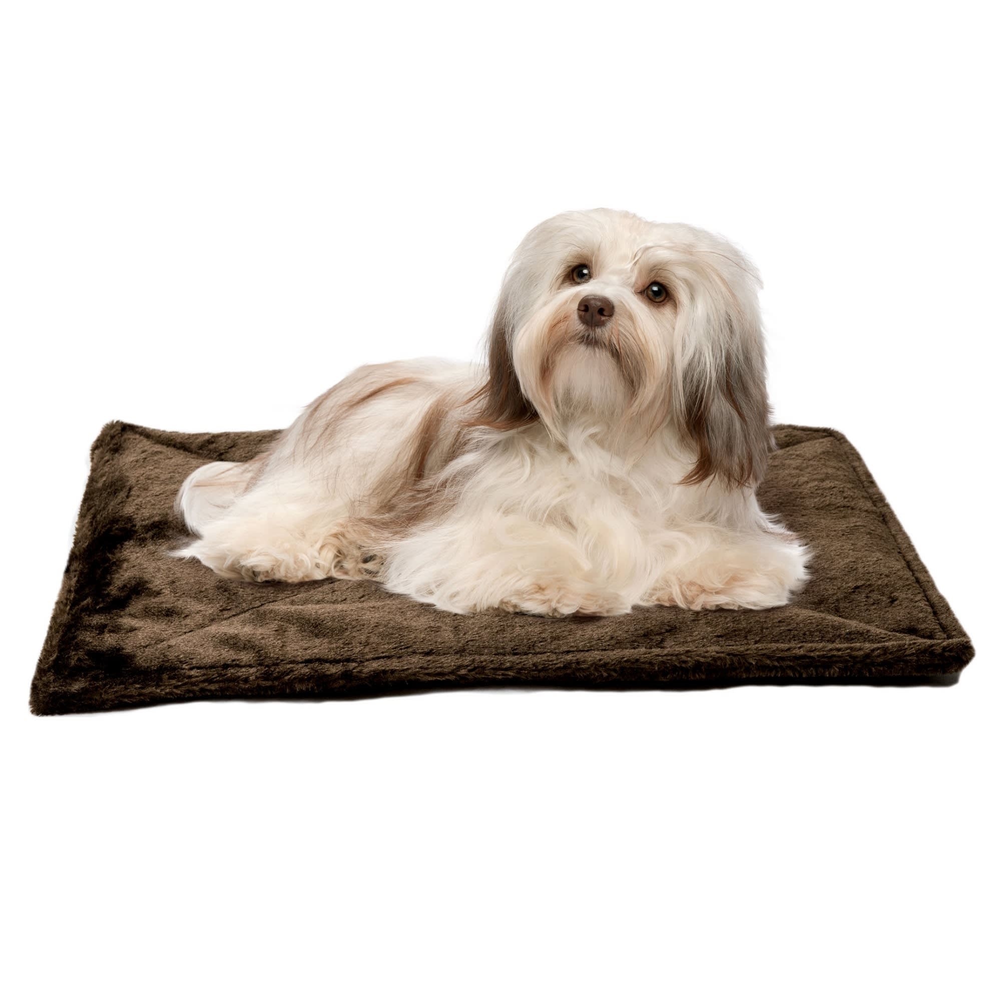 FurHaven Espresso ThermaNAP Faux Fur Self-Warming Pet Bed Mat, 22