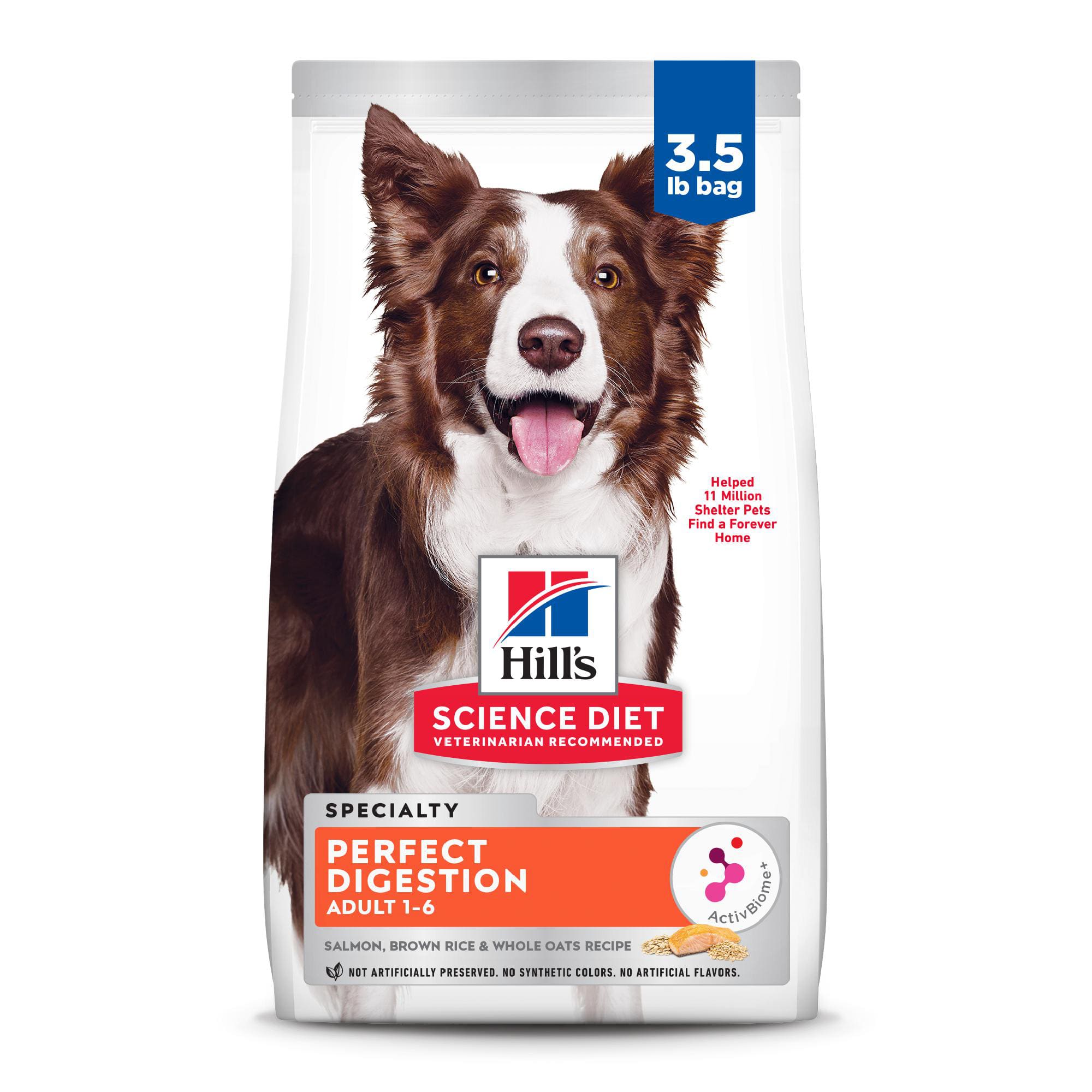 Hill's Science Diet Adult Perfect Digestion Salmon Dry Dog Food, 3.5 lbs.