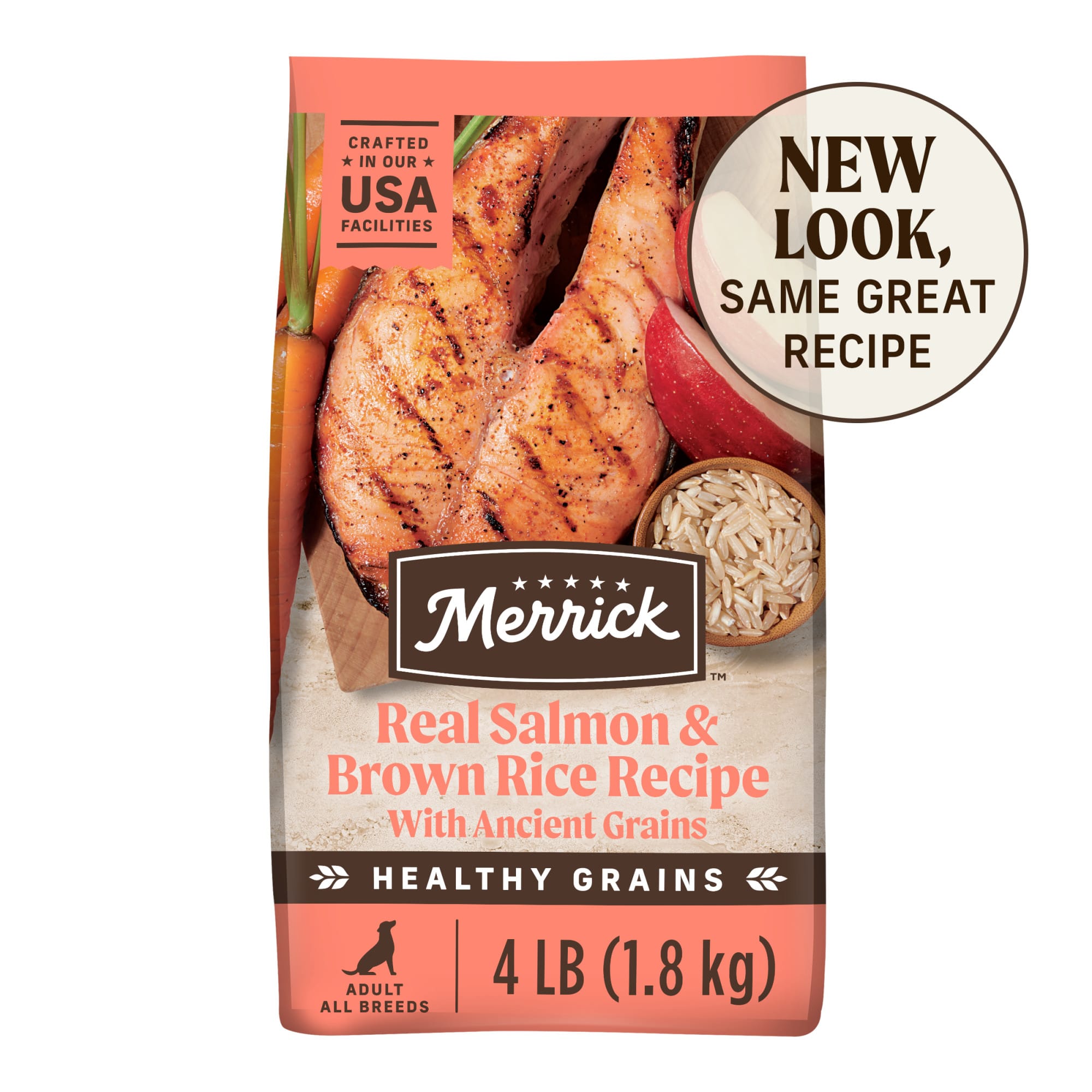 Merrick Healthy Grains Real Salmon and Brown Rice Recipe with Ancient