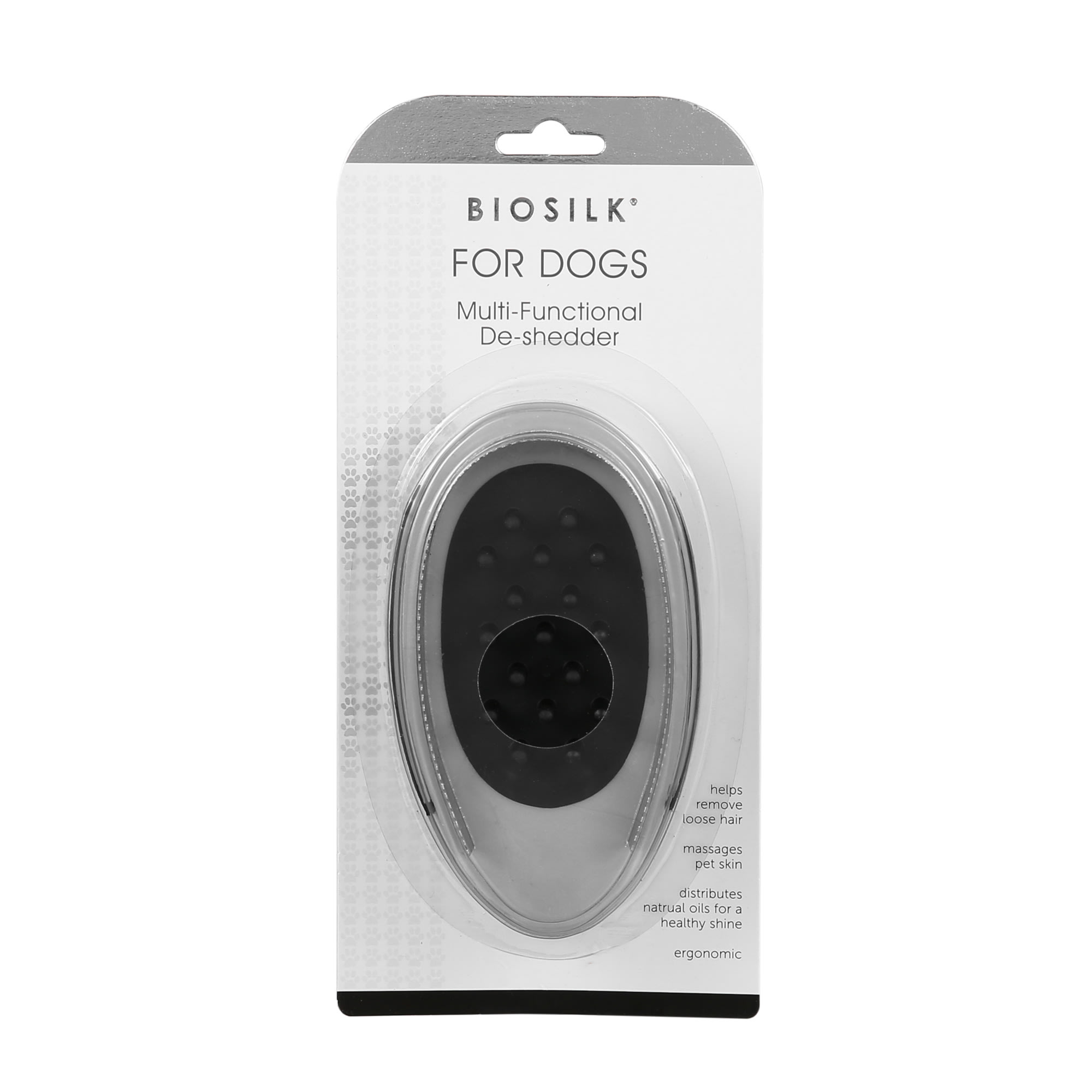 Biosilk 2-in-1 Combo Deshedding and Massage Palm Brush for Dogs