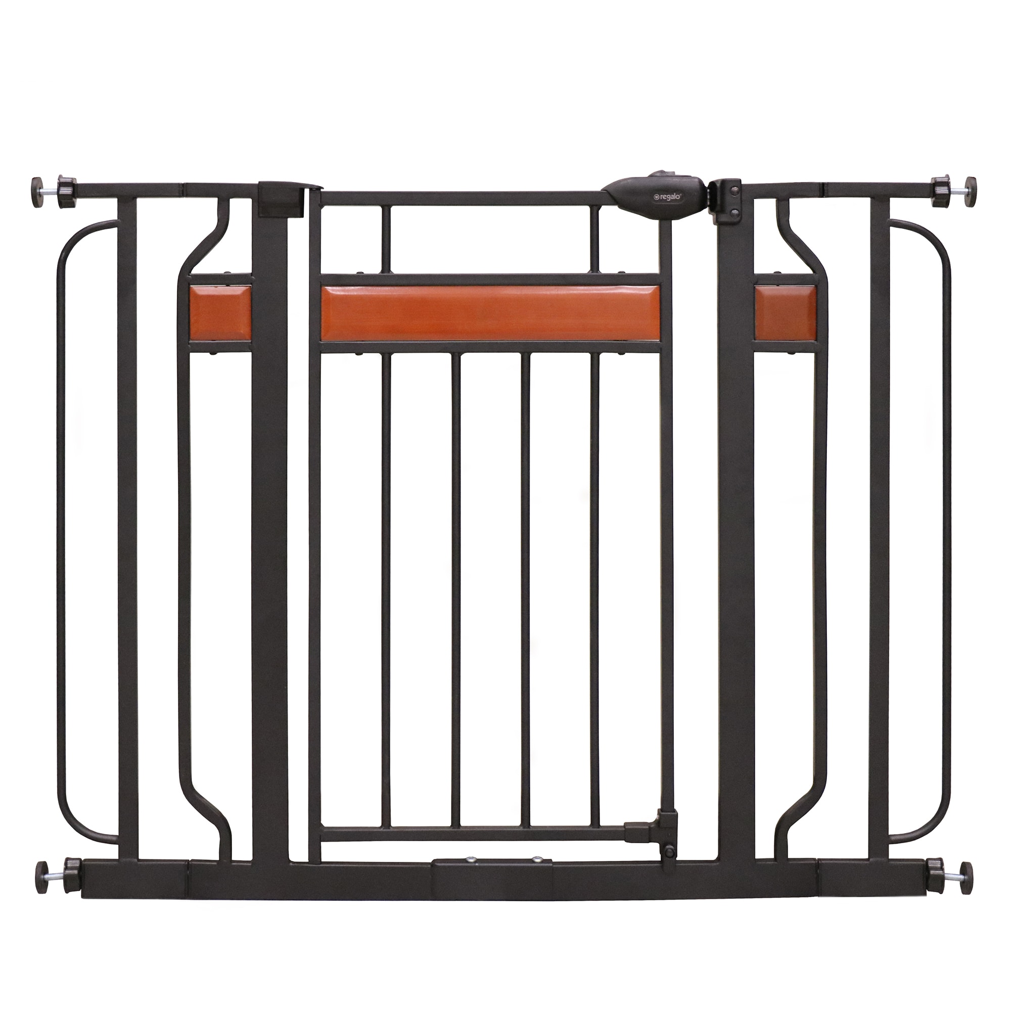 Regalo Extra Tall & Stylish Metal Pet Gate with Wood Accents