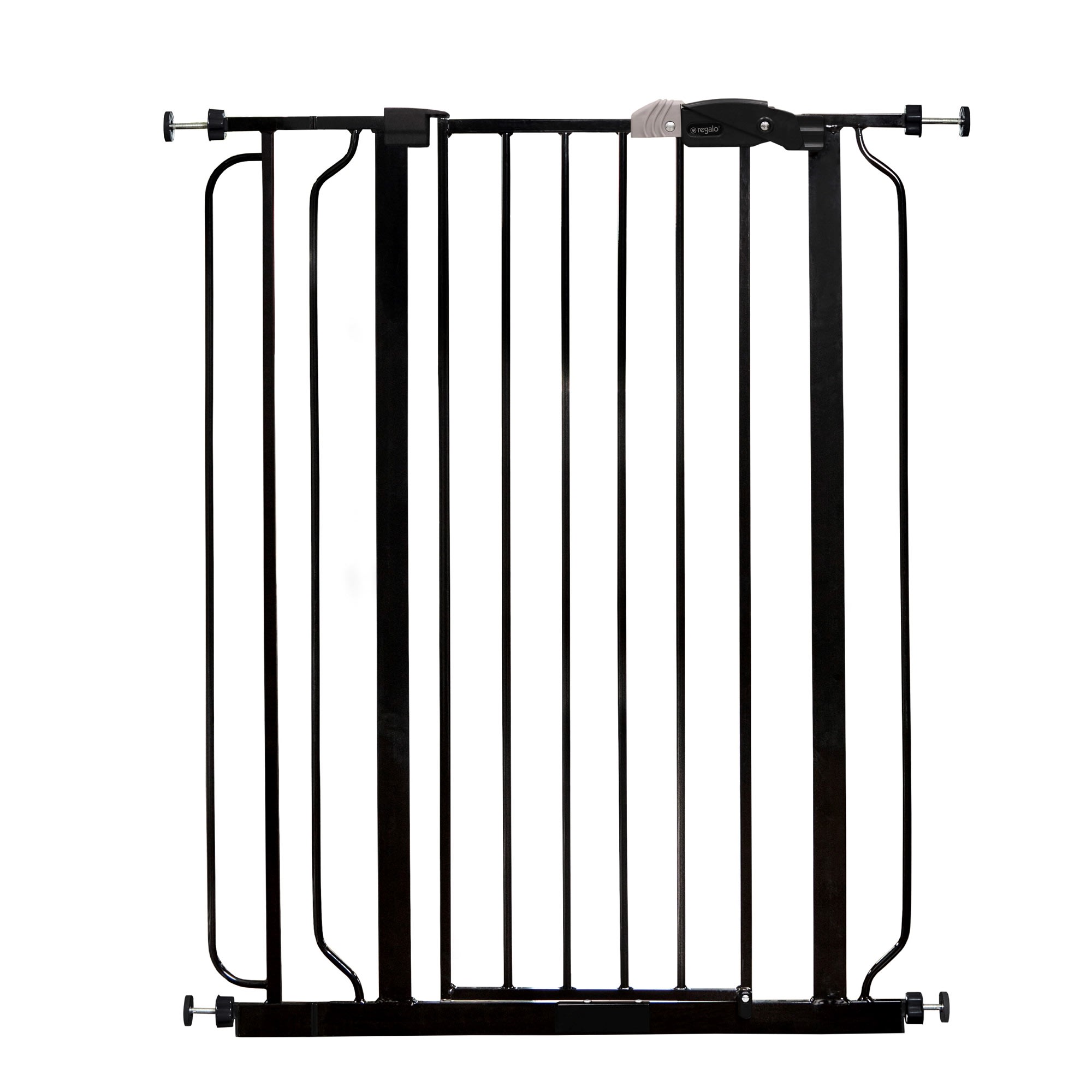 Regalo Extra Tall Easy Step Metal Walk Through Baby Gate - Black