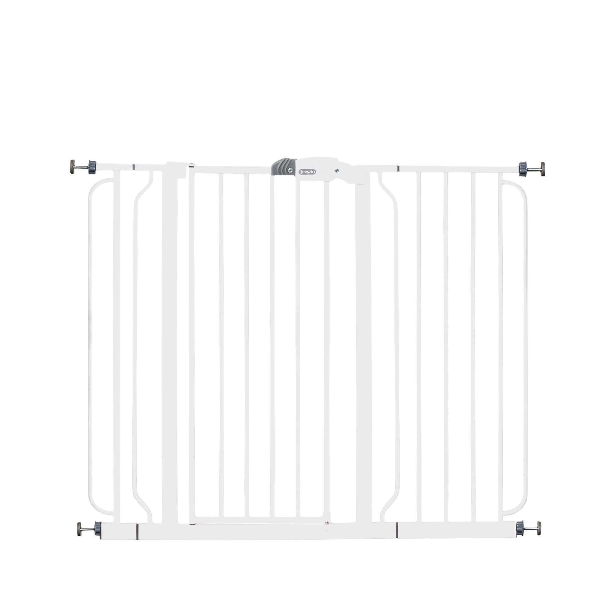 Regalo Extra Tall & Wide Adjustable Pet Gate White