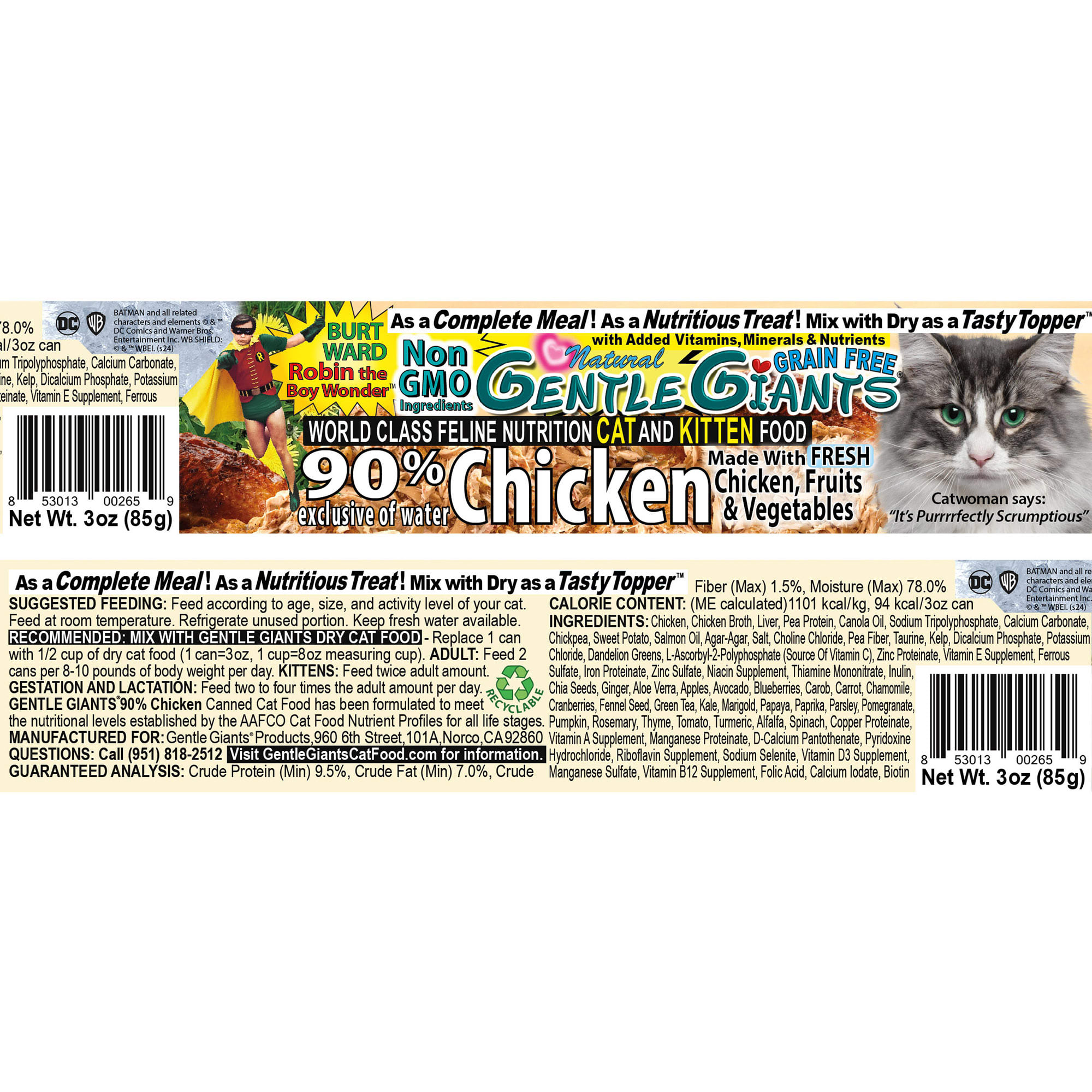 Gentle Giants NonGMO Chicken Cat and Kitten Can Food 3 oz. Case