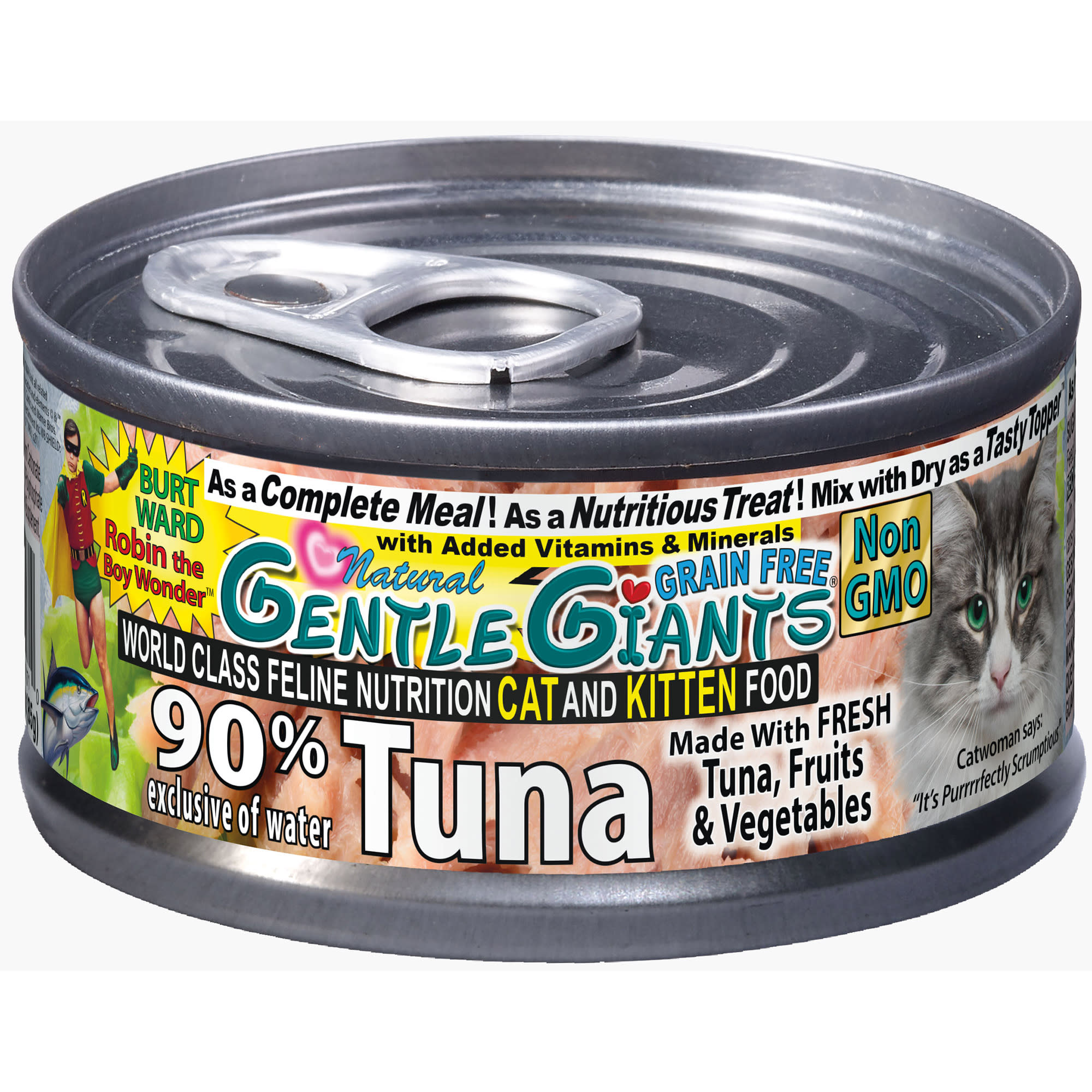 View of Gentle Giants Natural Non GMO Tuna Cat and Kitten Can Food, 3 oz., Case ...