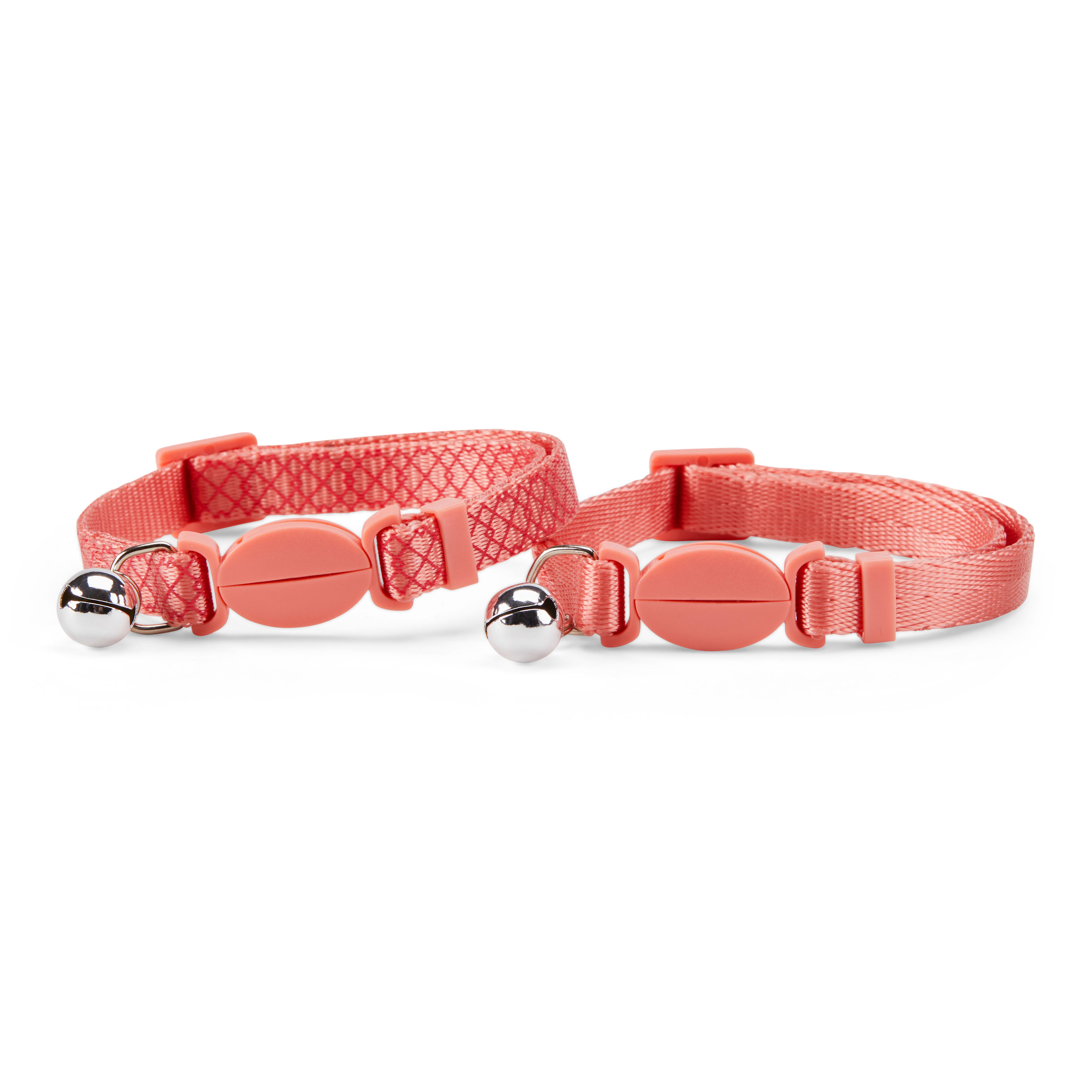 Breakaway Designer Cat Collars Hot Pink and Orange Braided 