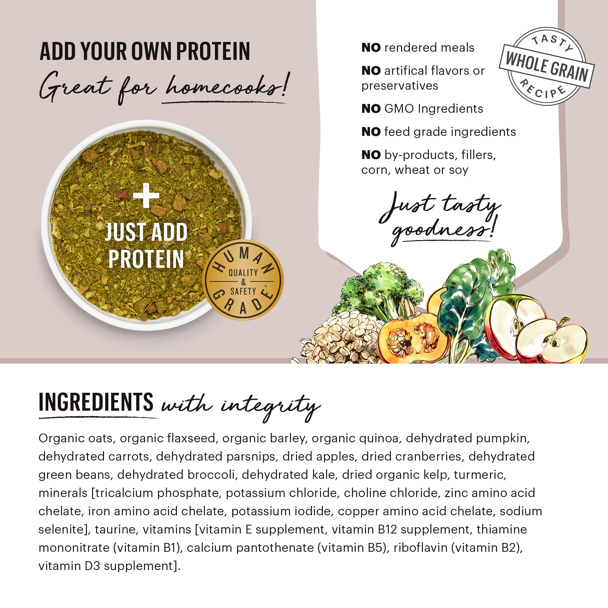 The Honest Kitchen Dehydrated Whole Grain Veggie Fruit Base Mix Recipe Dog Food 7 lbs. Petco