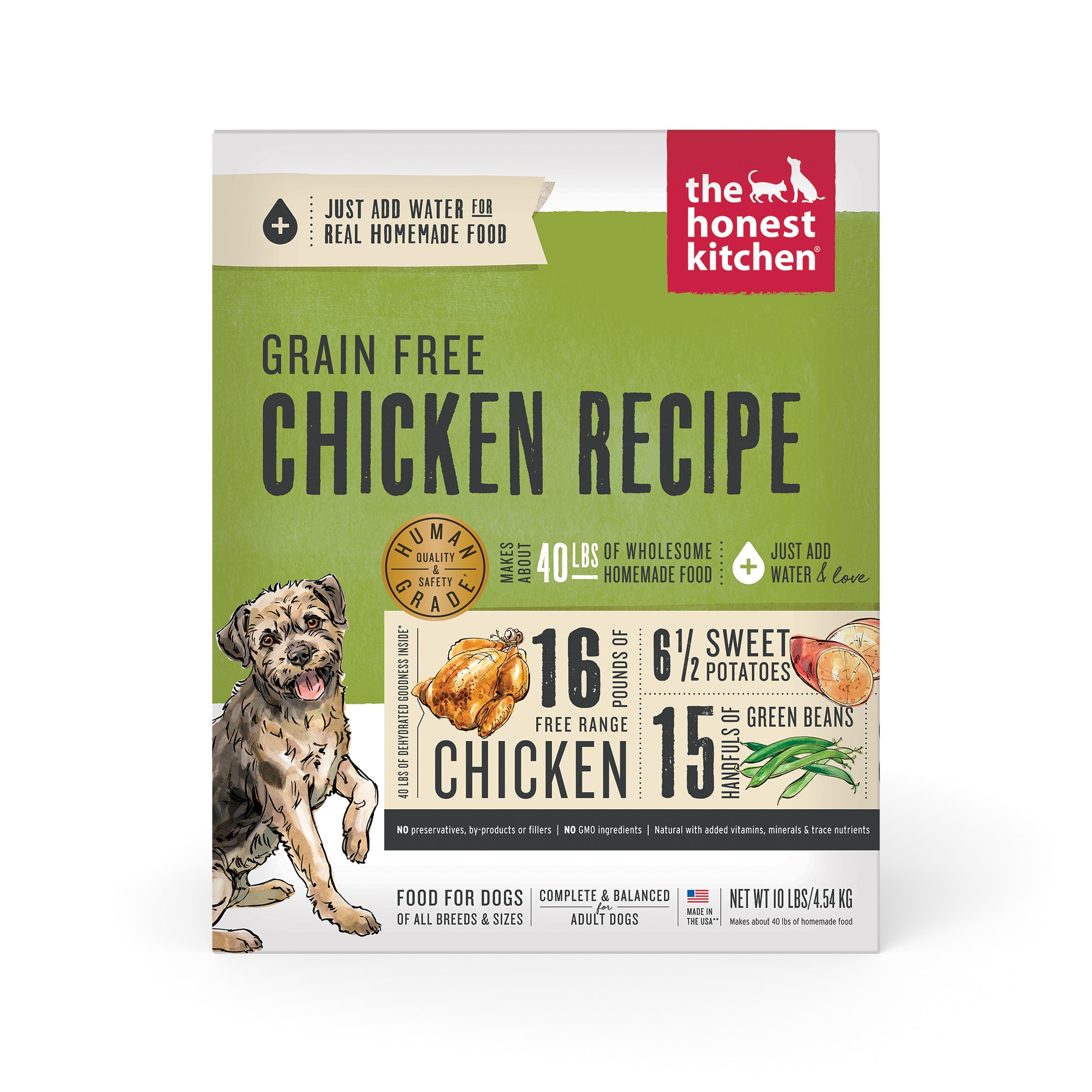 The Honest Kitchen Dehydrated Grain Free Chicken Recipe Dog Food 10 lbs