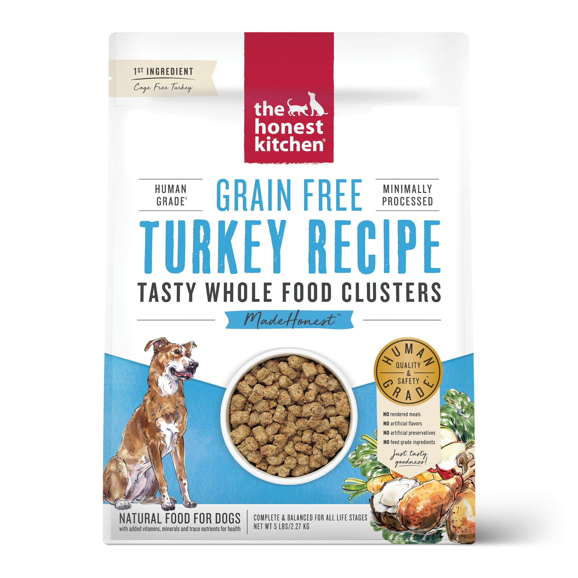 The Honest Kitchen Whole Food Clusters Grain Free Turkey Dry Dog Food 5 lbs. Petco