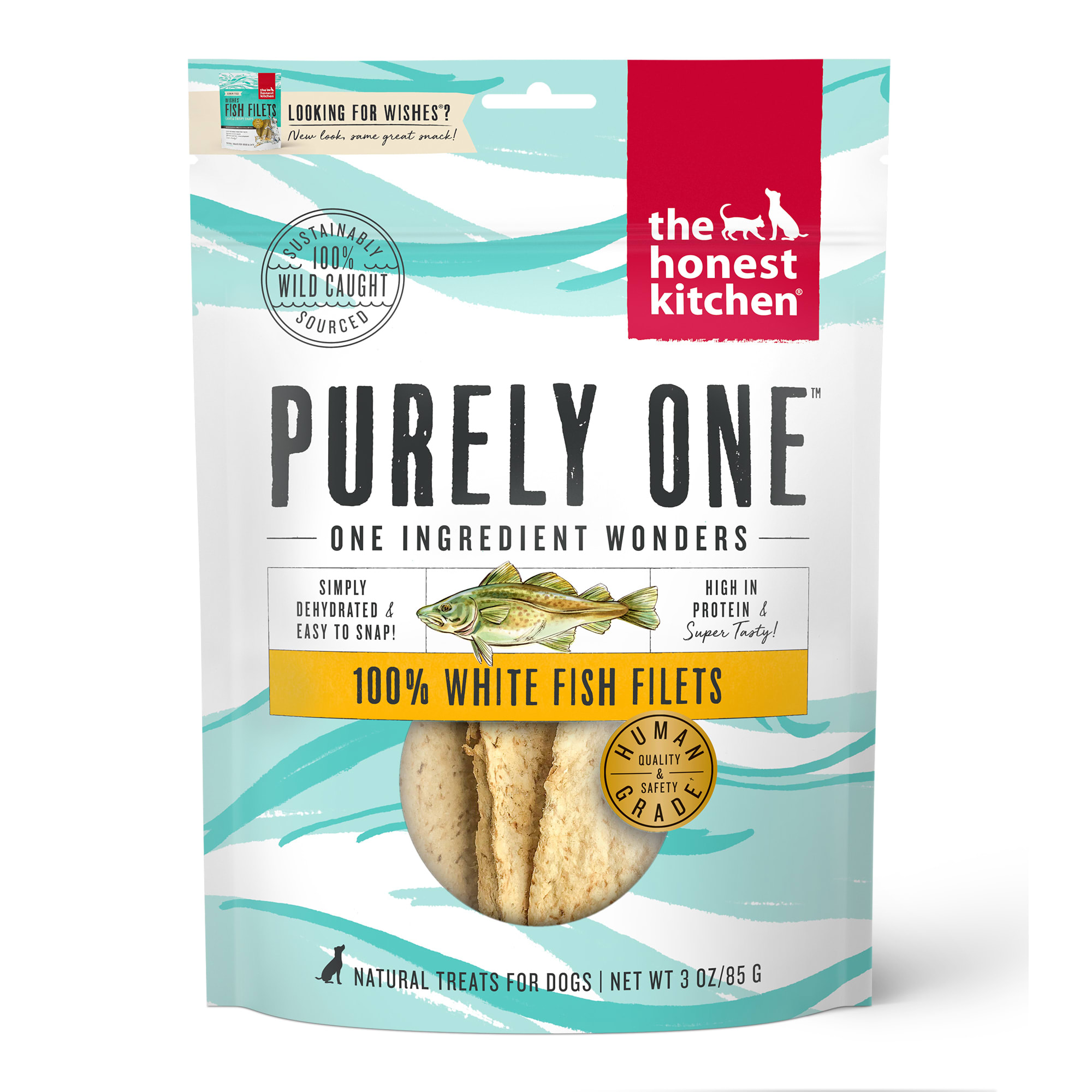 The Honest Kitchen 100 White Fish Filets Dog Treats 3 oz. Petco