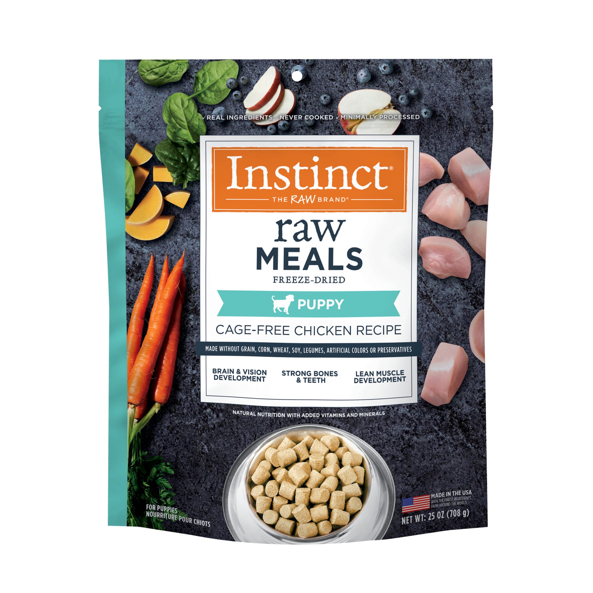 Instinct Freeze Dried Raw Meals for Puppies Grain Free Cage Free