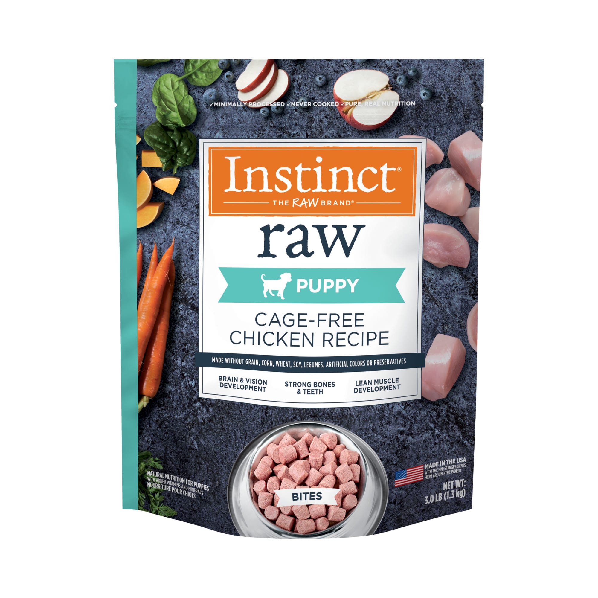 Frozen raw puppy on sale food