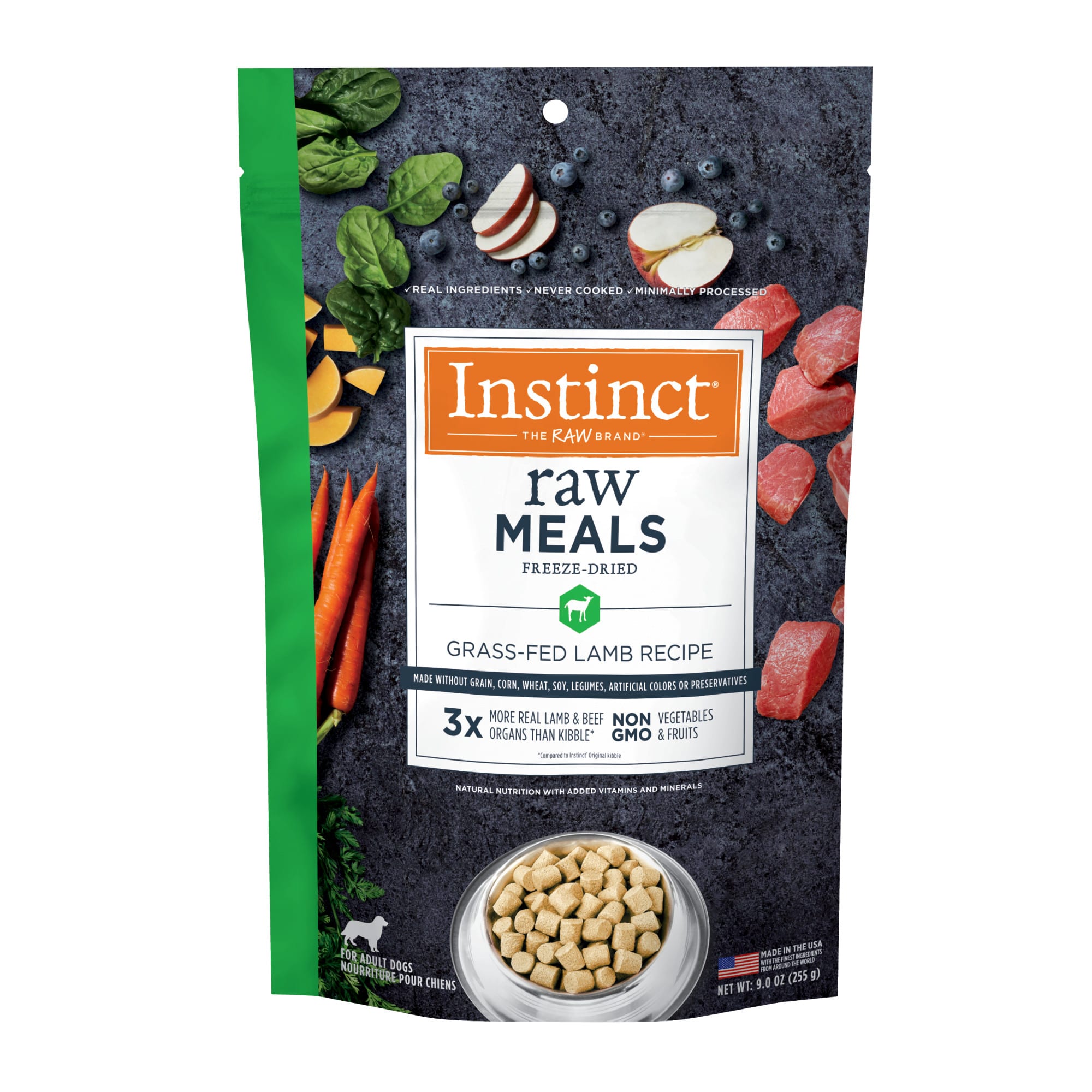 Instinct Freeze Dried Raw Meals Grain Free Grass Fed Lamb Recipe