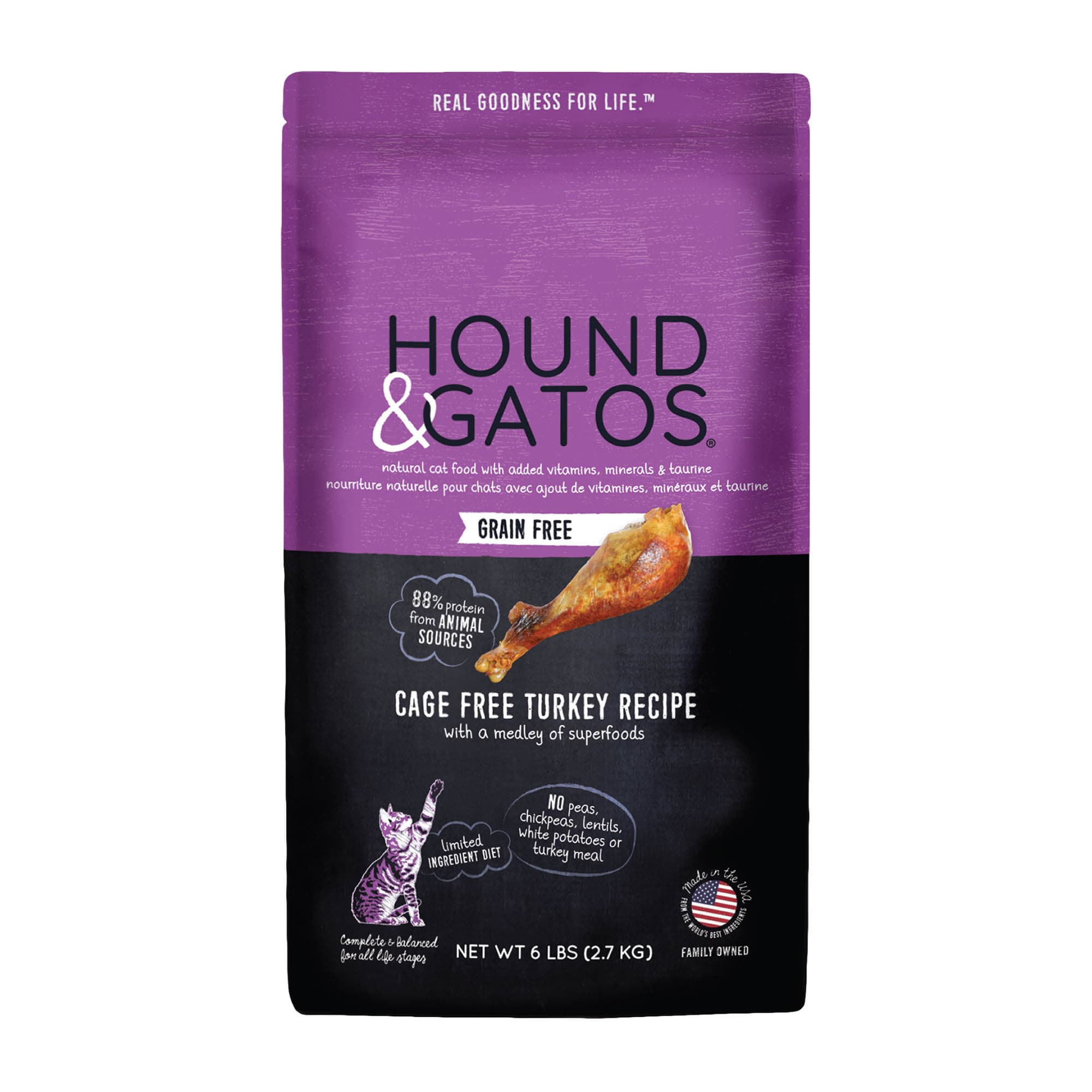 Hound & Gatos Grain Free Limited Ingredient Diet Cage Free Turkey