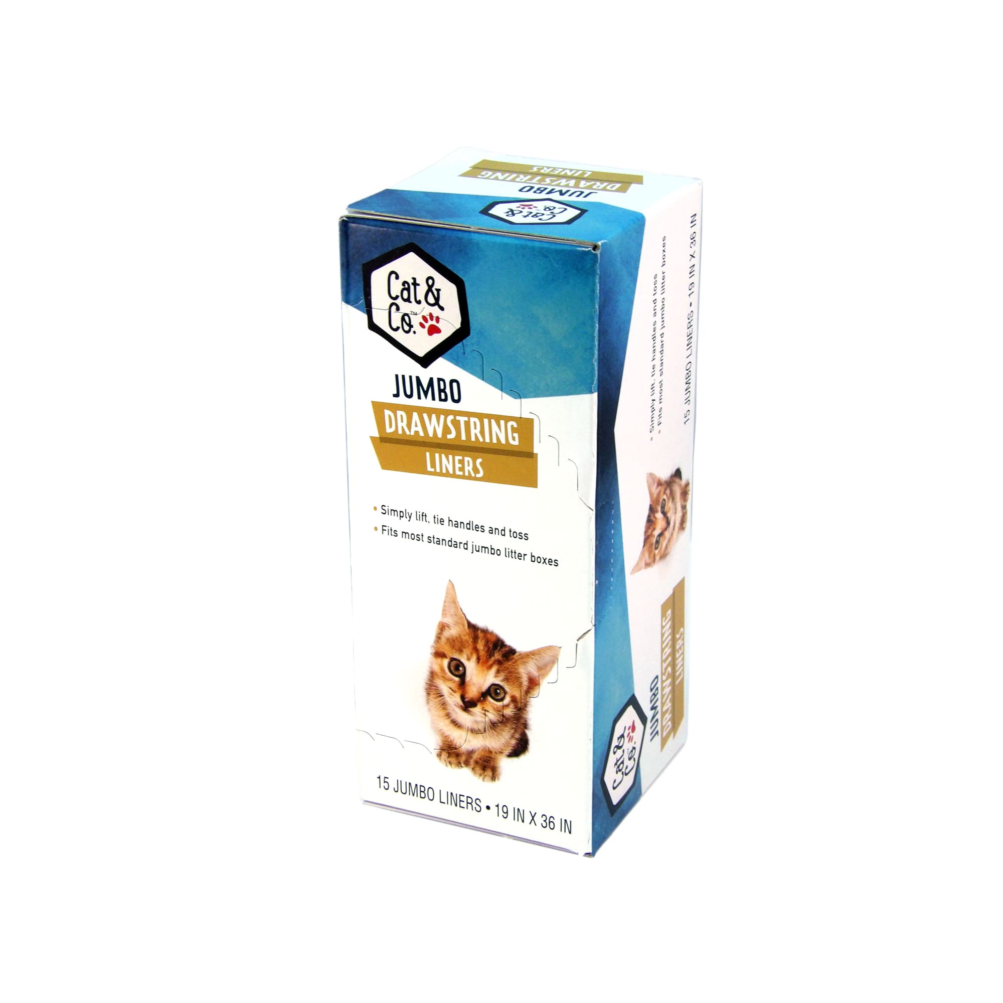 Cat Litter Box Liners with Drawstring Bag Heavy Duty Jumbo Super Strong and Thick Cat Litter Liners for Cats-1 Pack×5 Litters、2 Pack×5 Liners、3 Pack×5 Liners、6 Pack×5 Liners for Choice 